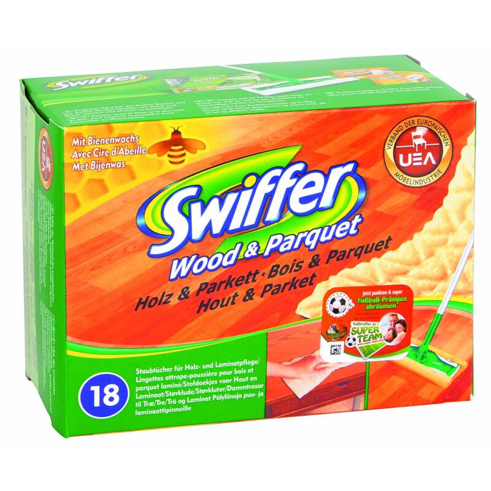Bodenreinigungstuch Bodenwischer 20,7 X 26,5 Cm (b X L) Weiß