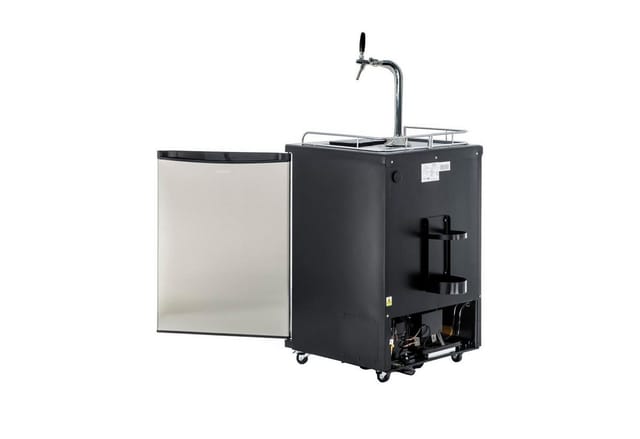 Fassbierkühlschrank, Kühlschrank für Bierfass bis zu 50L Fässer (Bierbar) - inkl. Schanksäule Elegant und Kompensatorhahn