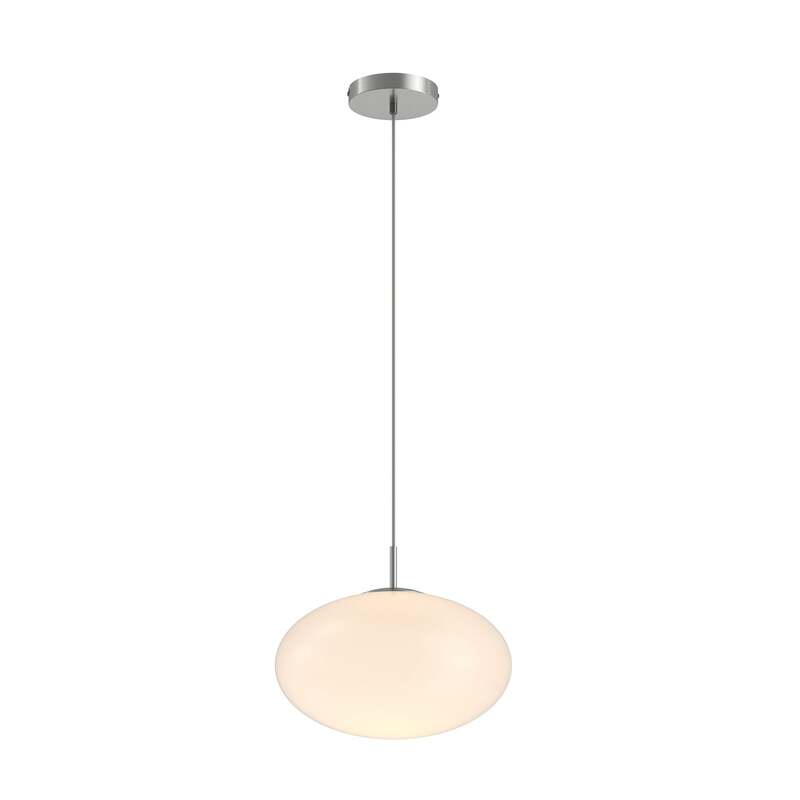 [neuwertig] B-ware Lindby Hängeleuchte Sonika Led Pendelleuchte Lampe Dimmbar Nickel Ø40cm 24cm