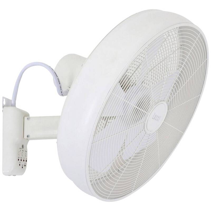 [neuwertig] B-ware Lucci Air Wandventilator Schwenkbar 50w Ø460mm Weiß Für Wohnräume Fernbedienung