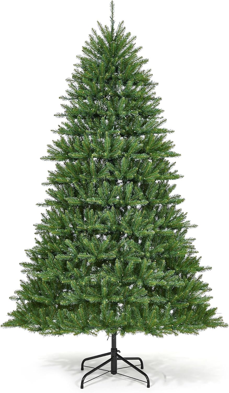 Künstlicher Weihnachtsbaum 270 Cm (9ft) Mit 1100 Leds, Premium Pe/pvc Mix, 3419 Spitzen, Klappmechanismus & Metallständer, Realistisch