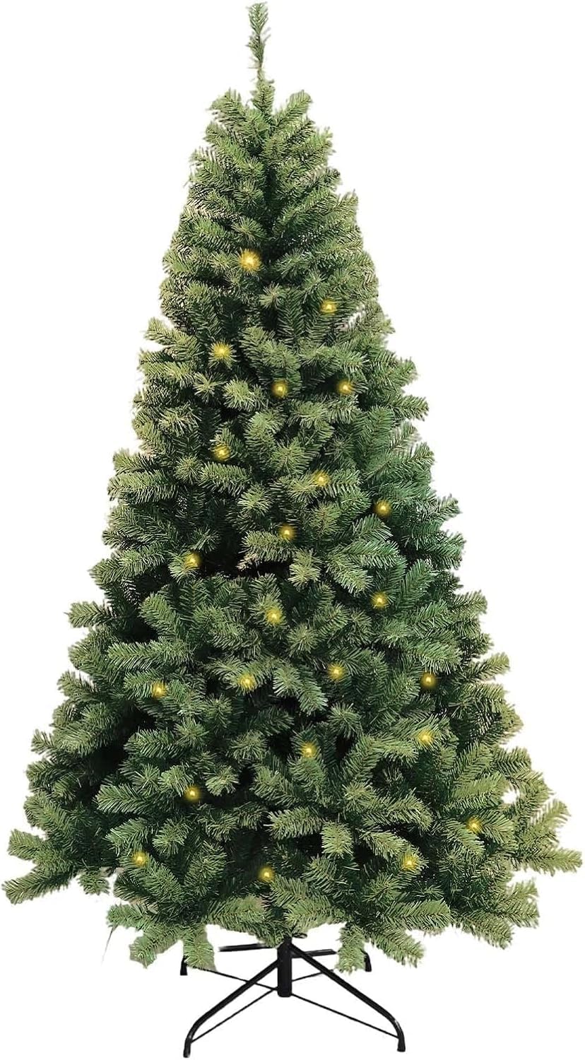 Künstlicher Weihnachtsbaum 213 Cm, Naturgetreue Dichte Zweige, Flammhemmendes Pvc, Stabiler Metallständer, Christbaum Für Heim & Laden