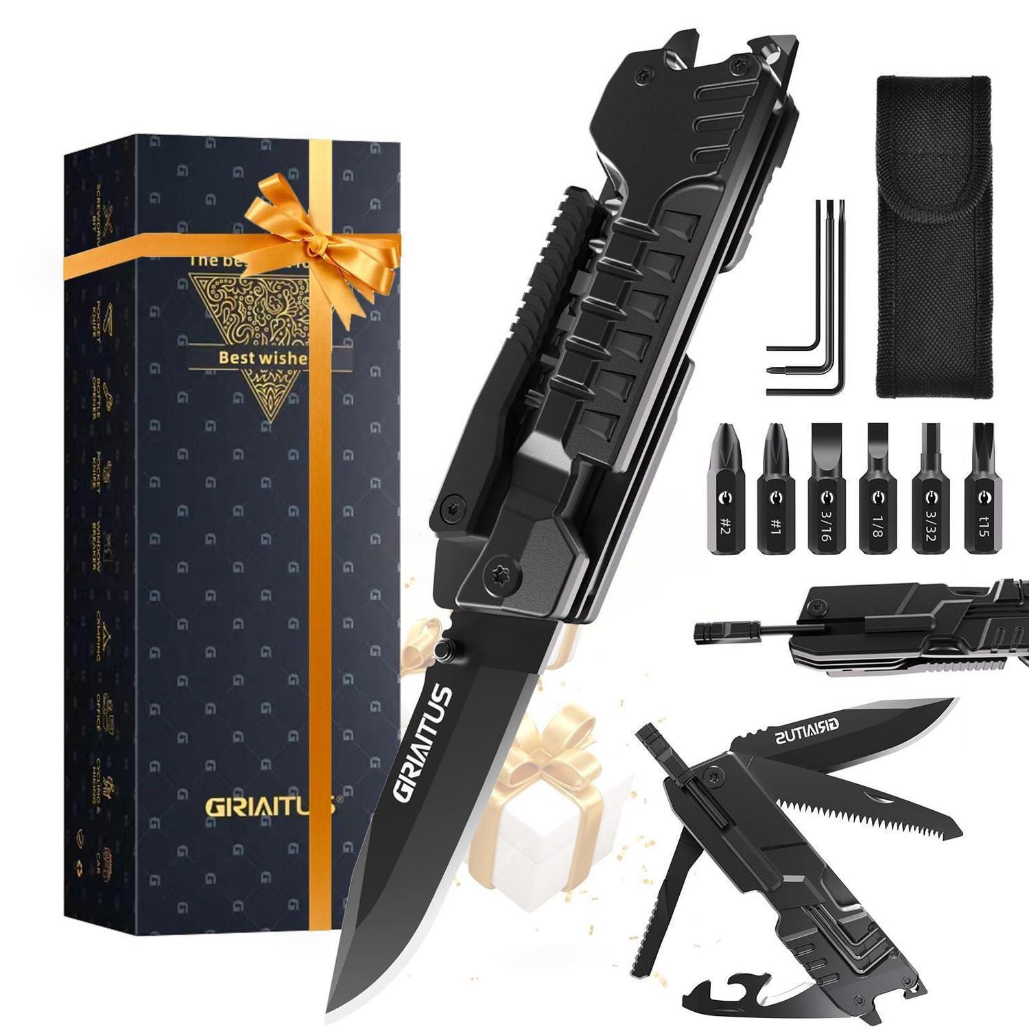 17-in-1 Multitool Taschenmesser Mit Säge & Schraubendreher Outdoor Camping Zubehör Geschenk