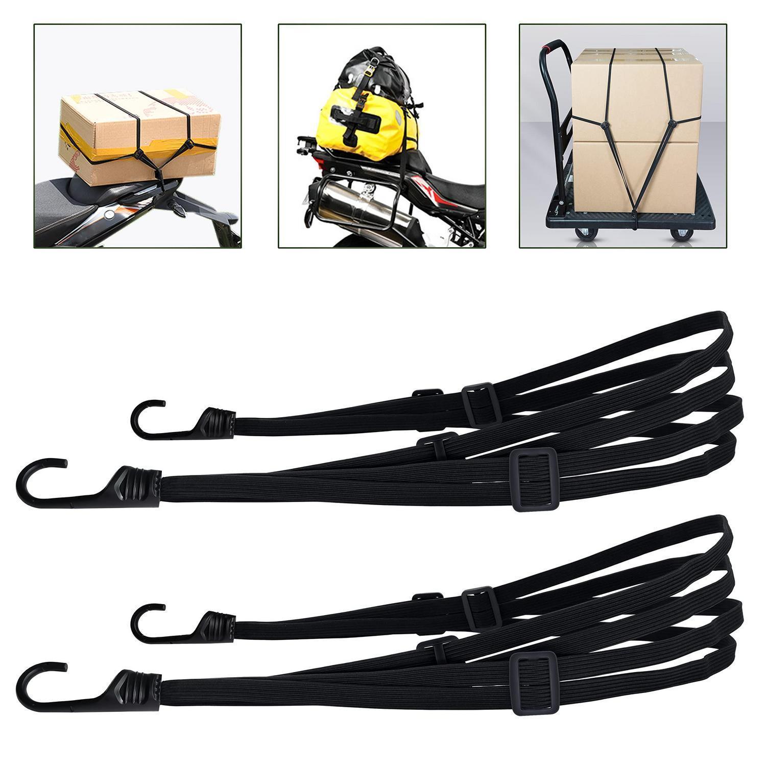 2x Gepäckspanner 90cm Mit 4 Haken Und Schiebeschnallen Für Motorrad & Fahrrad