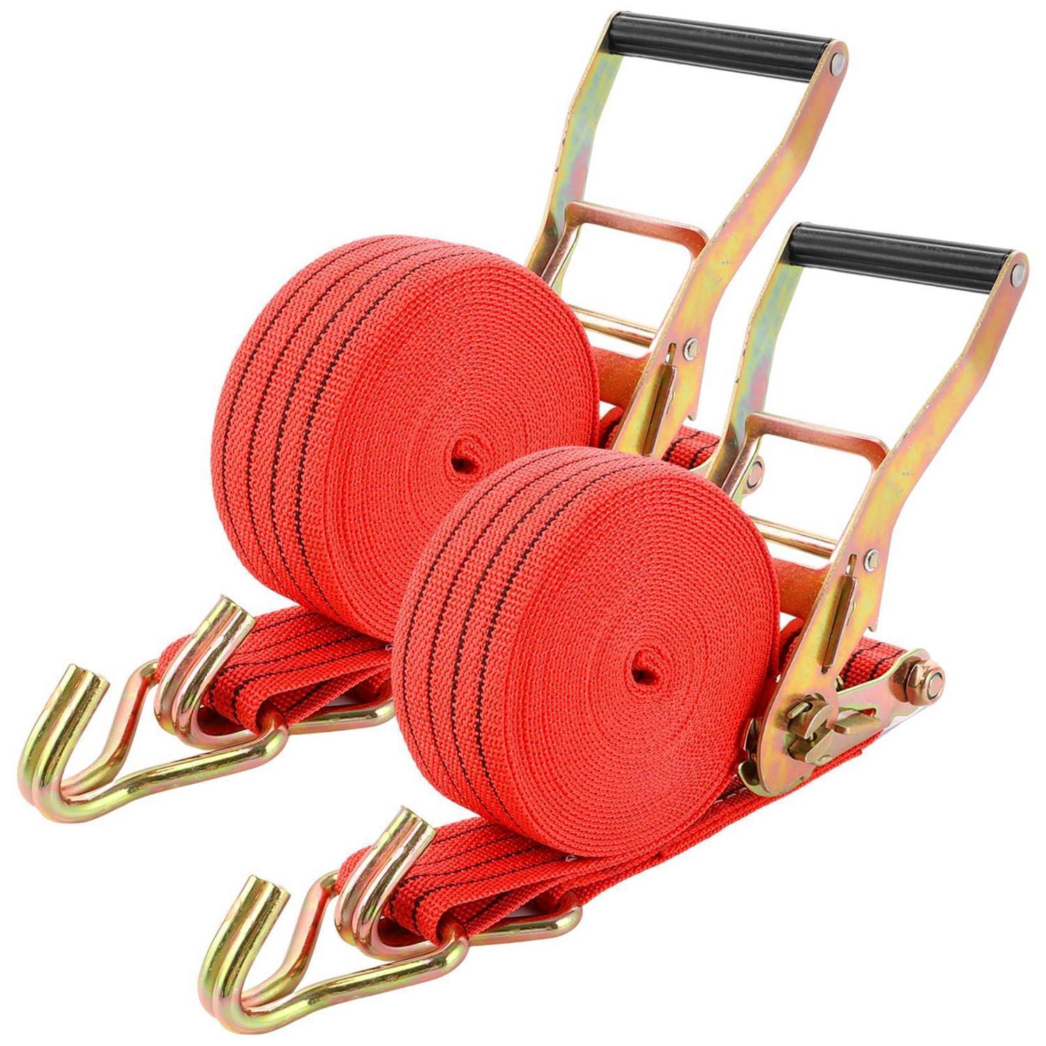2x Spanngurte Mit Ratsche 6m, 2000kg Bruchlast, Haken Für Ankerschienen