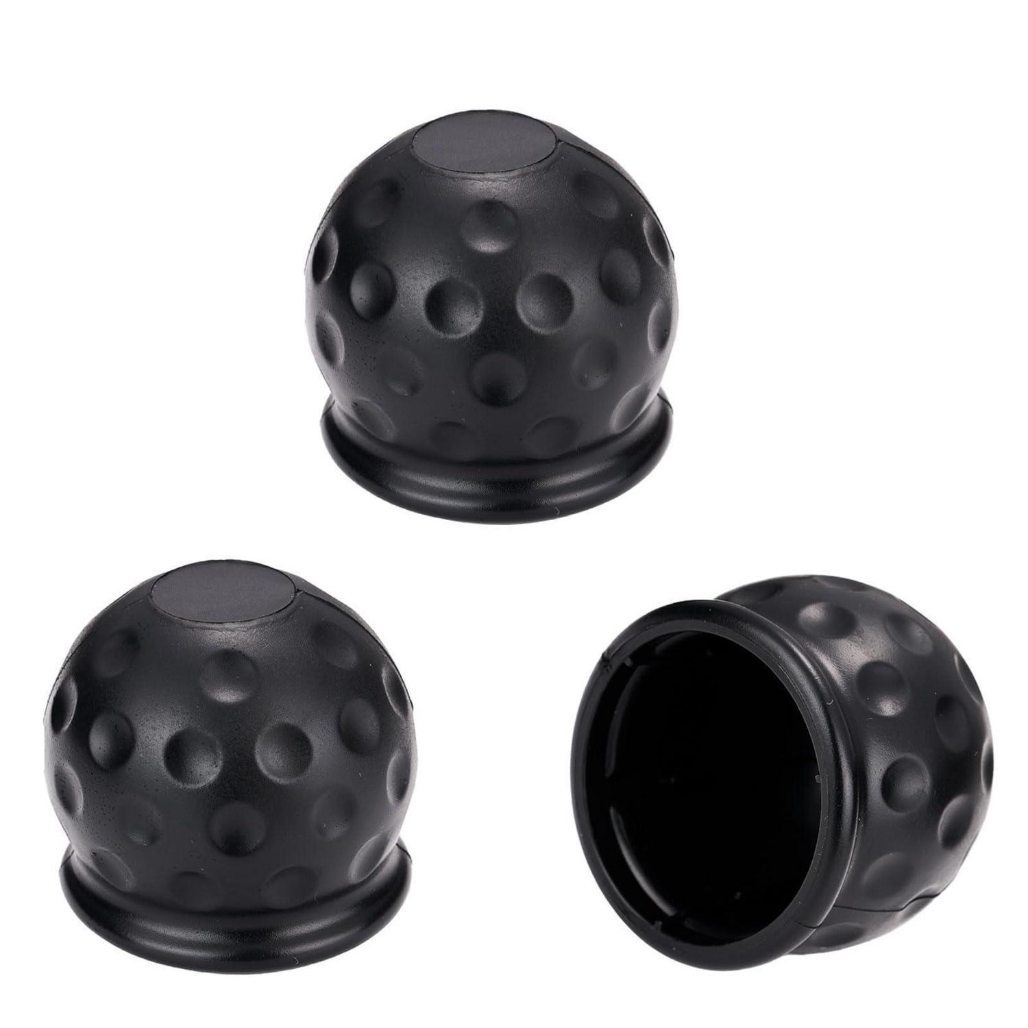3x Anhängerkupplung Abdeckung 50mm Schwarz, Pvc Schutzkappe Für Anhänger & Fahrzeuge