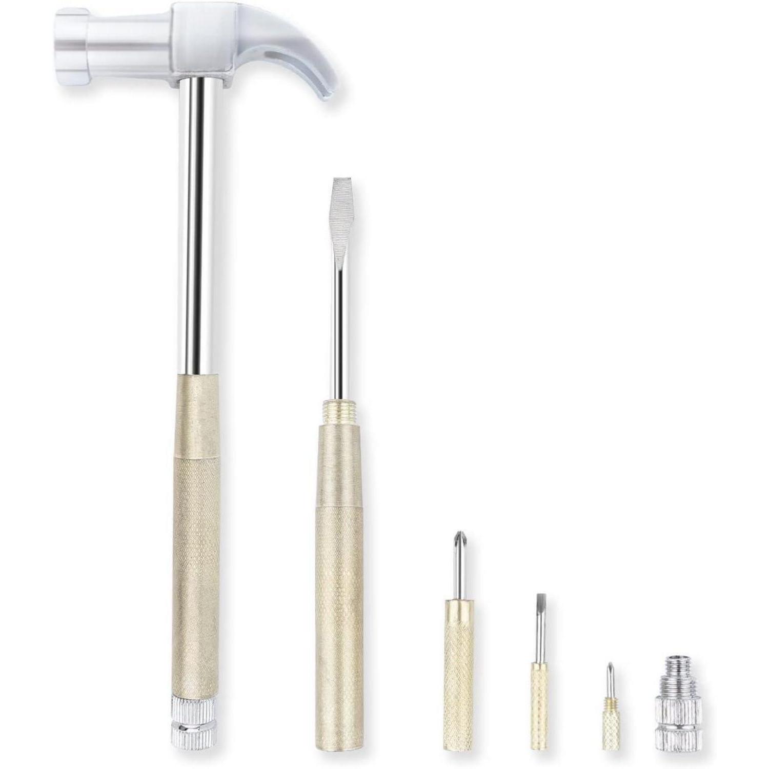 6-in-1 Multitool: Klauenhammer Mit Schraubendrehern Und Nagelabzieher