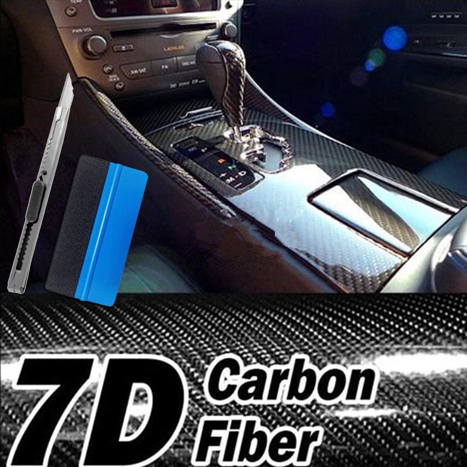 7d Carbonfaser Vinyl Folie Hochglanz Blasenfrei 10x900cm