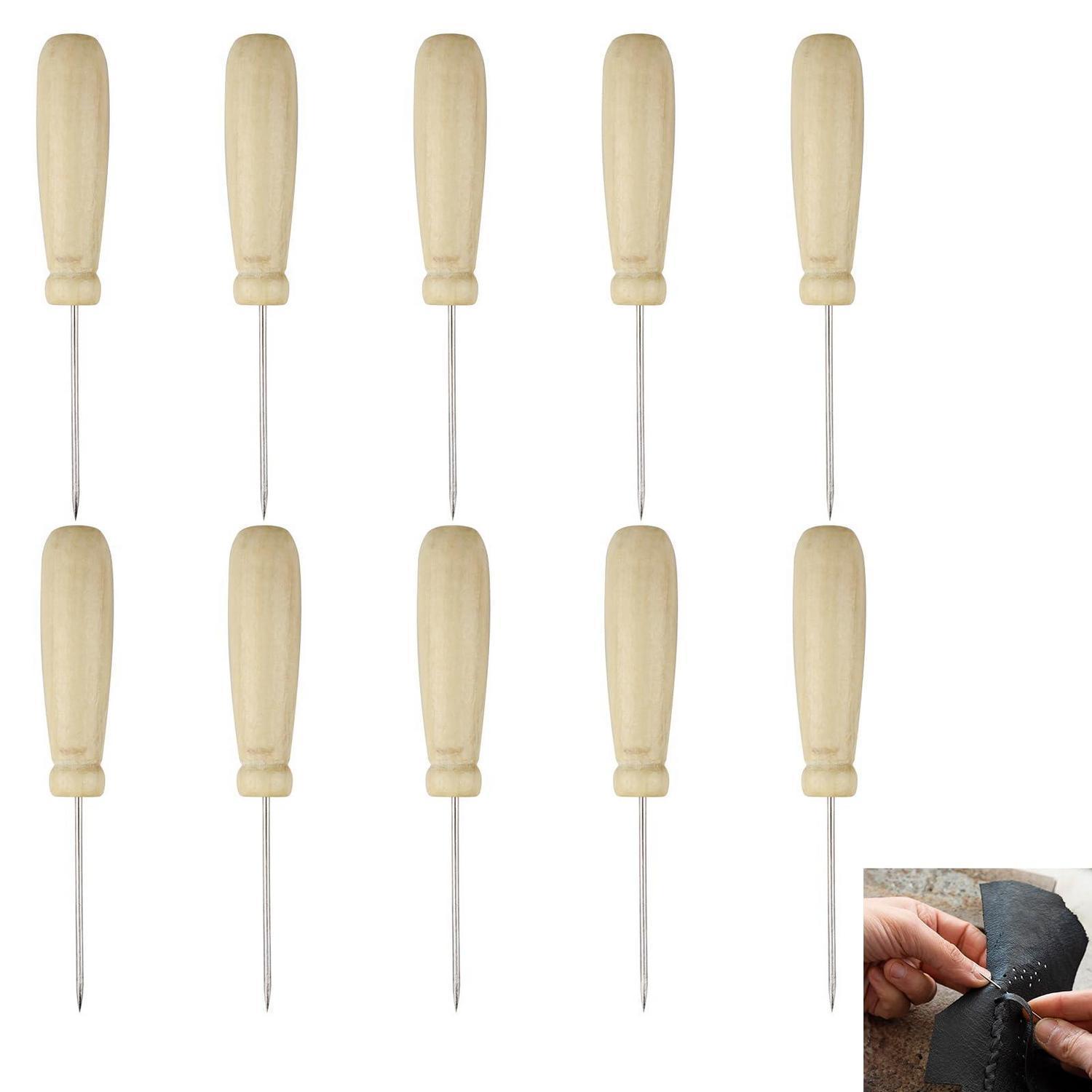 Leder-nähnadel Mit Holzgriff, 10er Set, Für Leder, Teppich, Leinwand, Diy