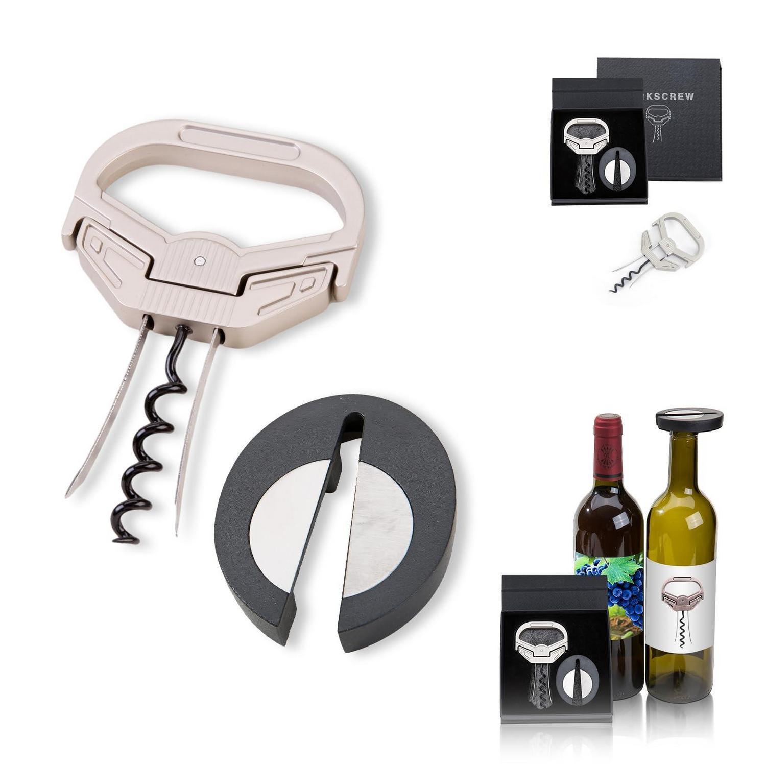 Weinöffner Set Mit Kapselschneider & Zwei-zinken-entferner Für Alte Weine
