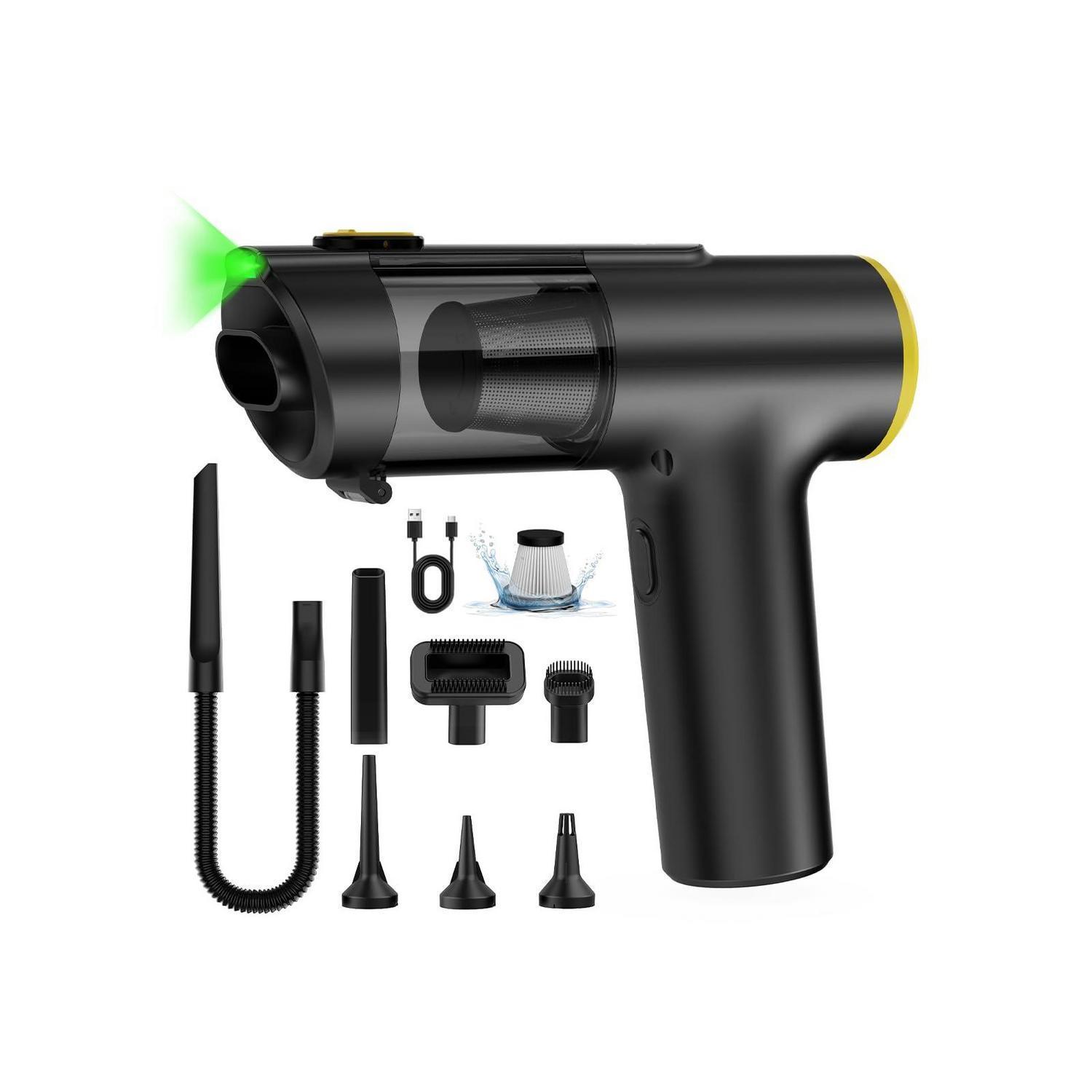 Akku Handstaubsauger 60 Min 28000pa 3-in-1 Saugen Blasen Pumpen Mit Hepa-filter & Led-licht