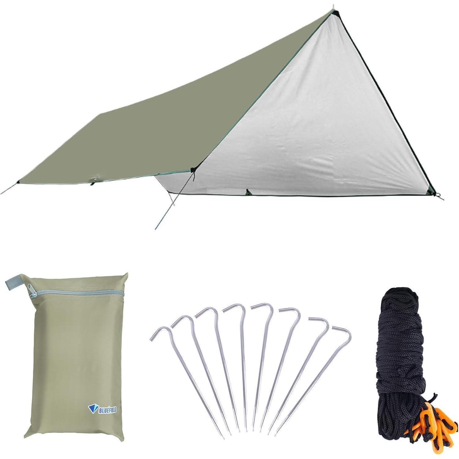 Zeltplane Mit Uv-schutz, Wasserdicht, 3x6m, Khaki