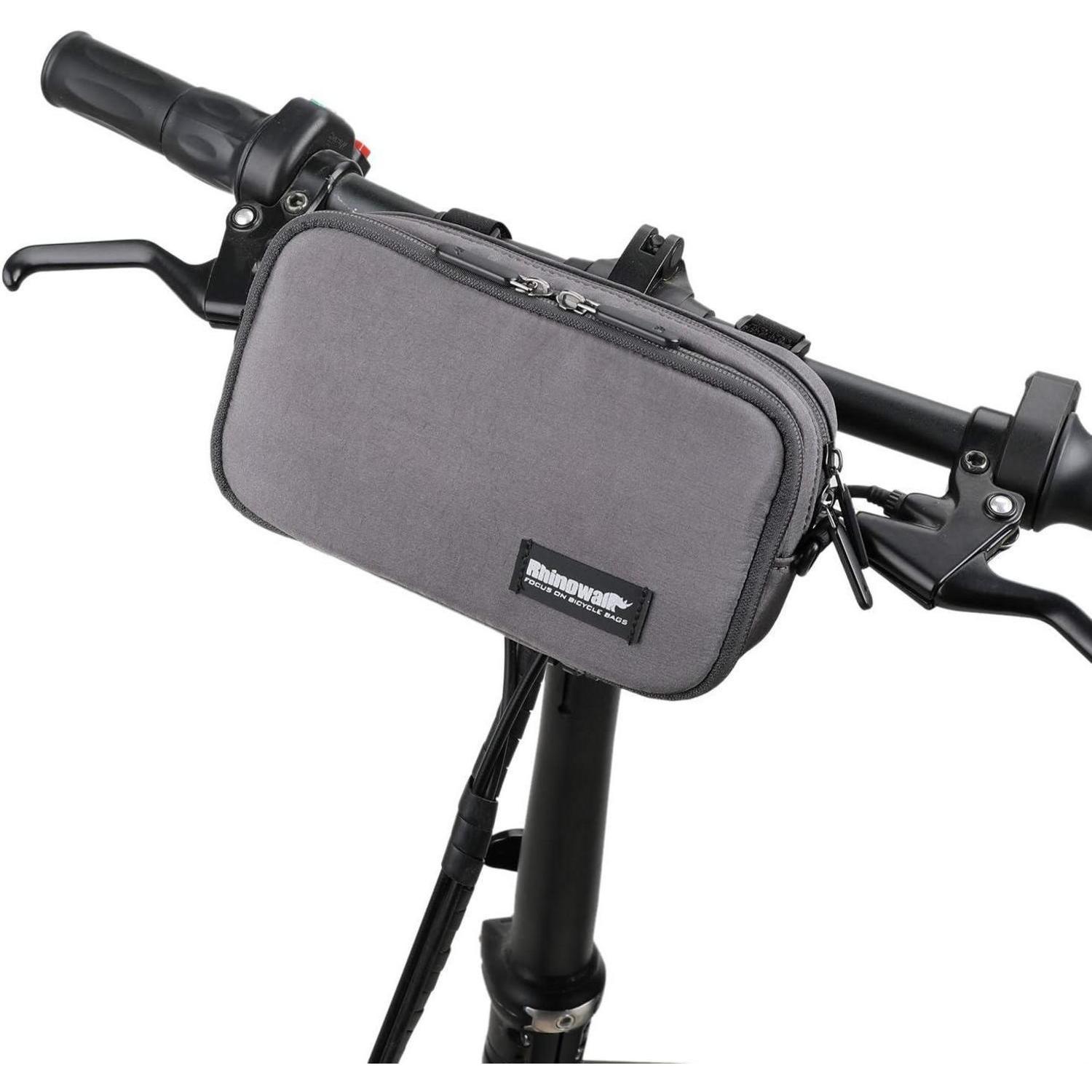 Fahrrad Lenkertasche 3-in-1 Multifunktional Mit Regenhülle Grau