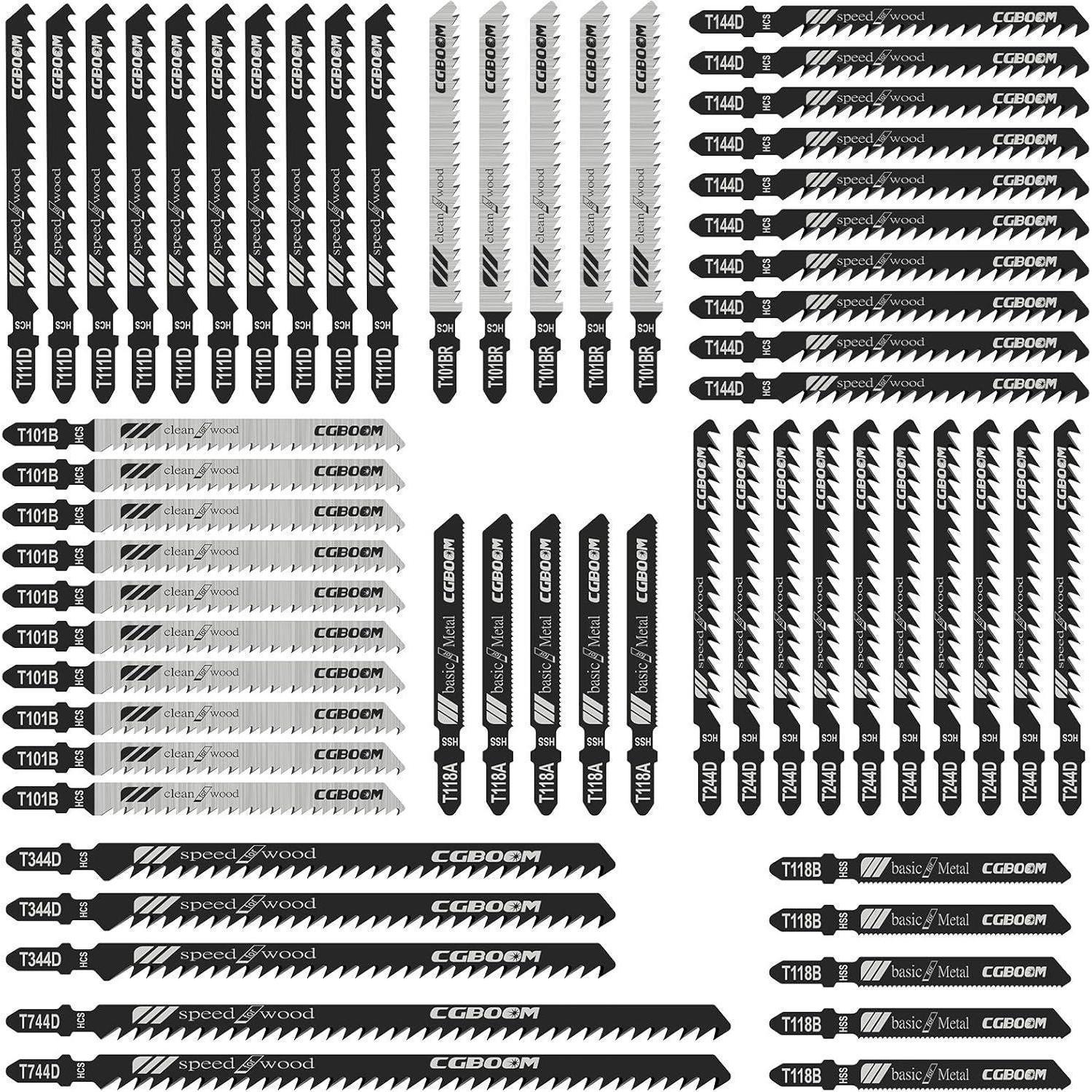 Stichsägeblatt Set 60tlg. Für Holz & Metall Mit Kunststoffbox