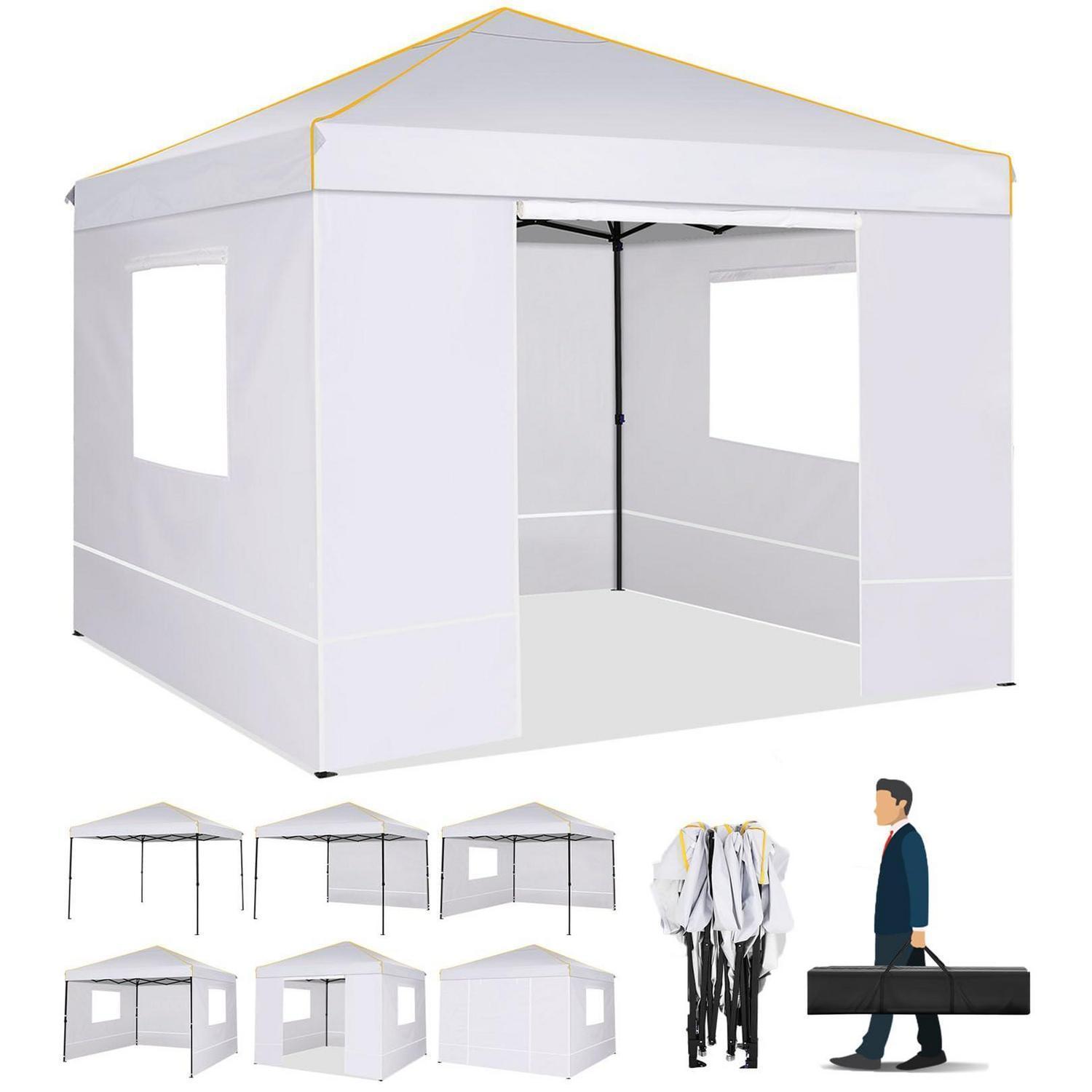 Faltpavillon 3x3m Mit 4 Seitenteilen, Wasserdicht, Uv 50+, Winterfest
