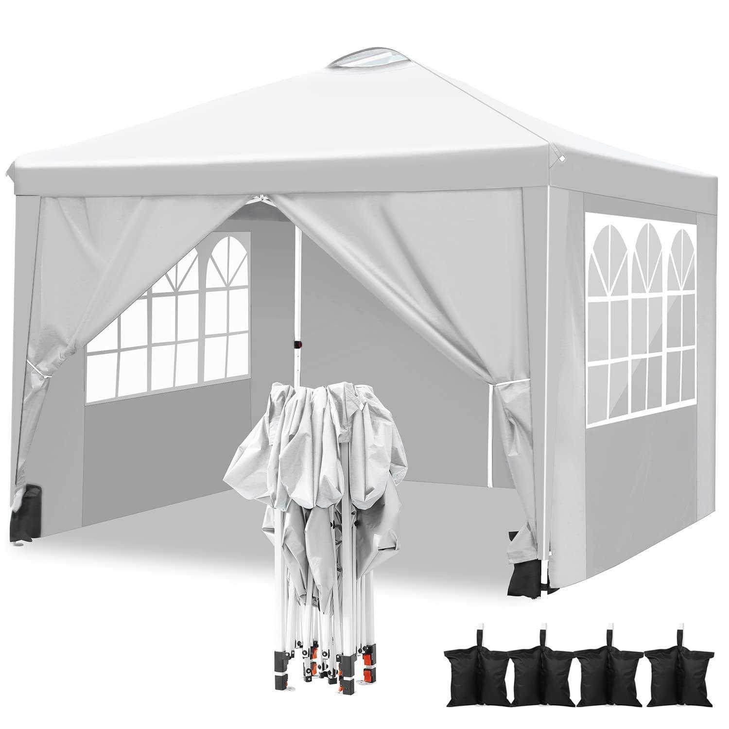 Pavillon 3x3m Weiß Mit 4 Seitenteilen Und Belüftung