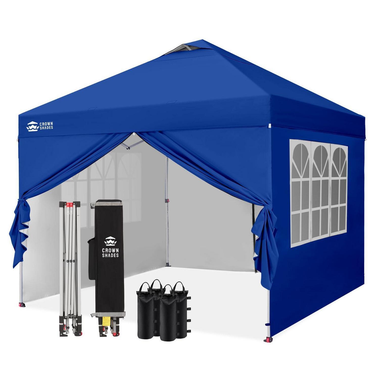Faltpavillon 3x3m Wasserdicht Mit 4 Seitenteilen, Uv-schutz 50+, Höhenverstellbar, Marineblau