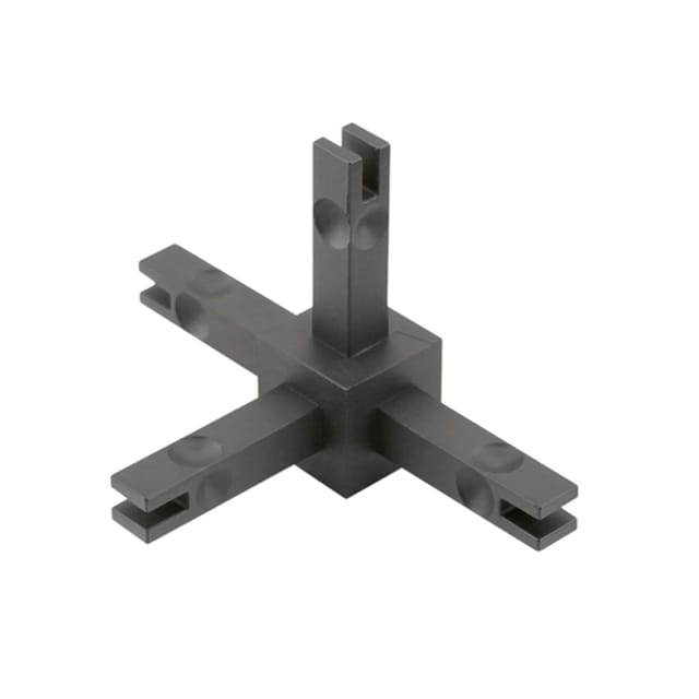 Cadro Knoten 4-fach schwarz matt