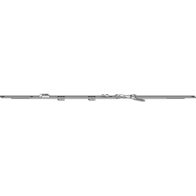 Roto - nt/nx Stulpflügelgetriebe mittig/variabel l= 980 mm silber