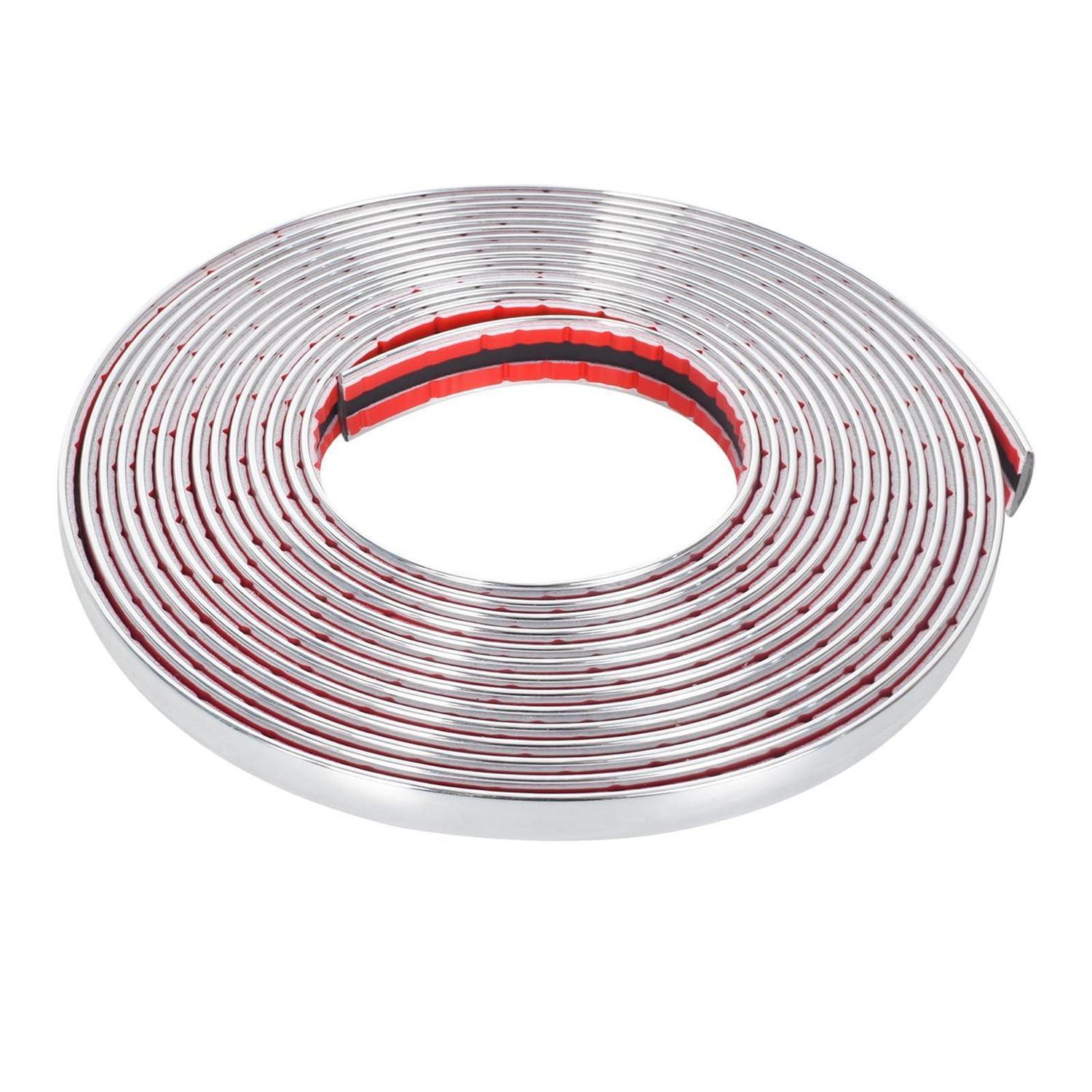 Chrom Zierleiste Selbstklebend 10mm X 5m Für Auto Außen Dekoration