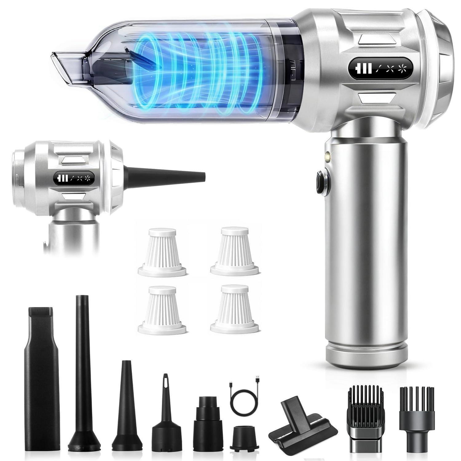 Akku Handstaubsauger 25000pa, 3 Saugstufen, Saugen & Blasen, Led-licht