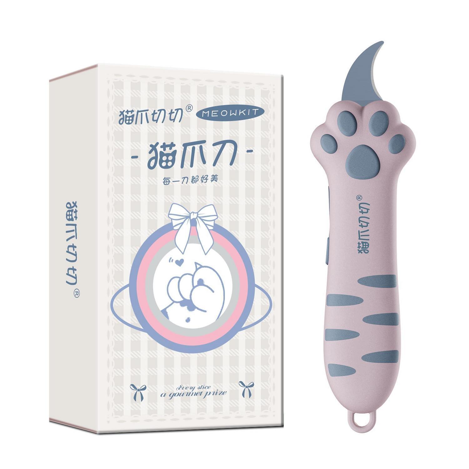 Cuttermesser Mit Katzenpfoten-griff, Blaubeer-schneeberg, Edelstahlklinge, Kompakt