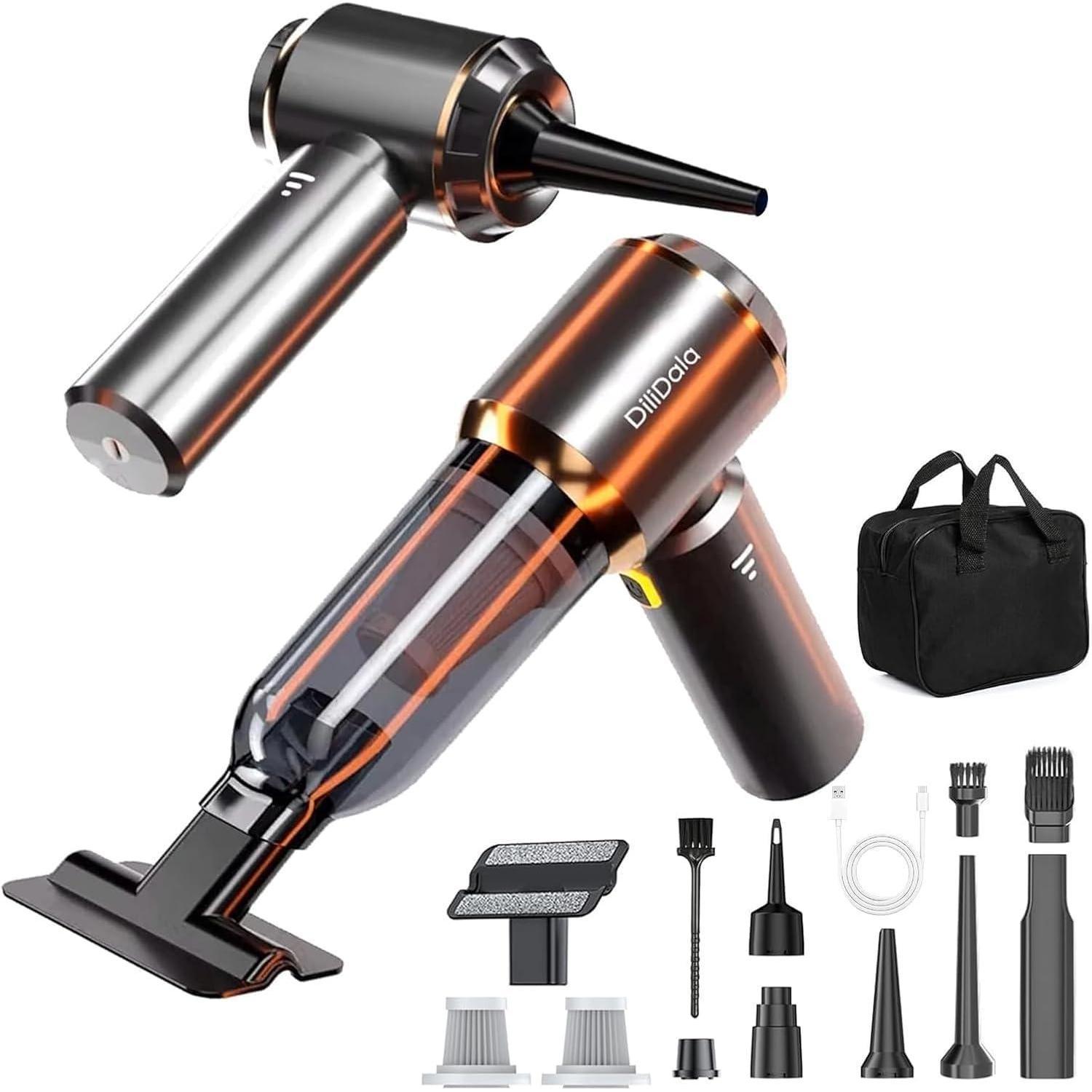Akku-handstaubsauger 26000pa Mit Bürstenlosem Motor, 3-gang, Inkl. Zubehör & Tasche