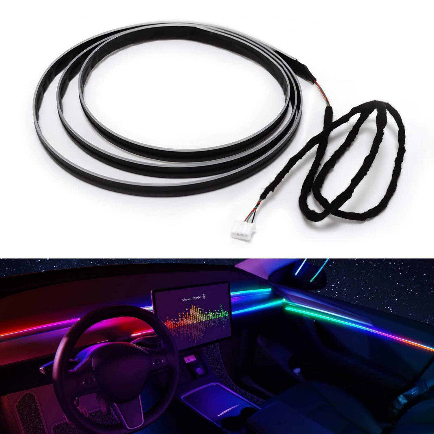 Acryl Led Innenraumbeleuchtung Auto 140cm, Wasserdicht, Kürzbar