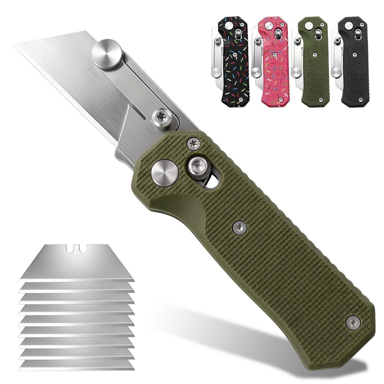 Klappmesser Mit Klingenarretierung, Magnetischem Bit-treiber Und 10 Ersatzklingen
