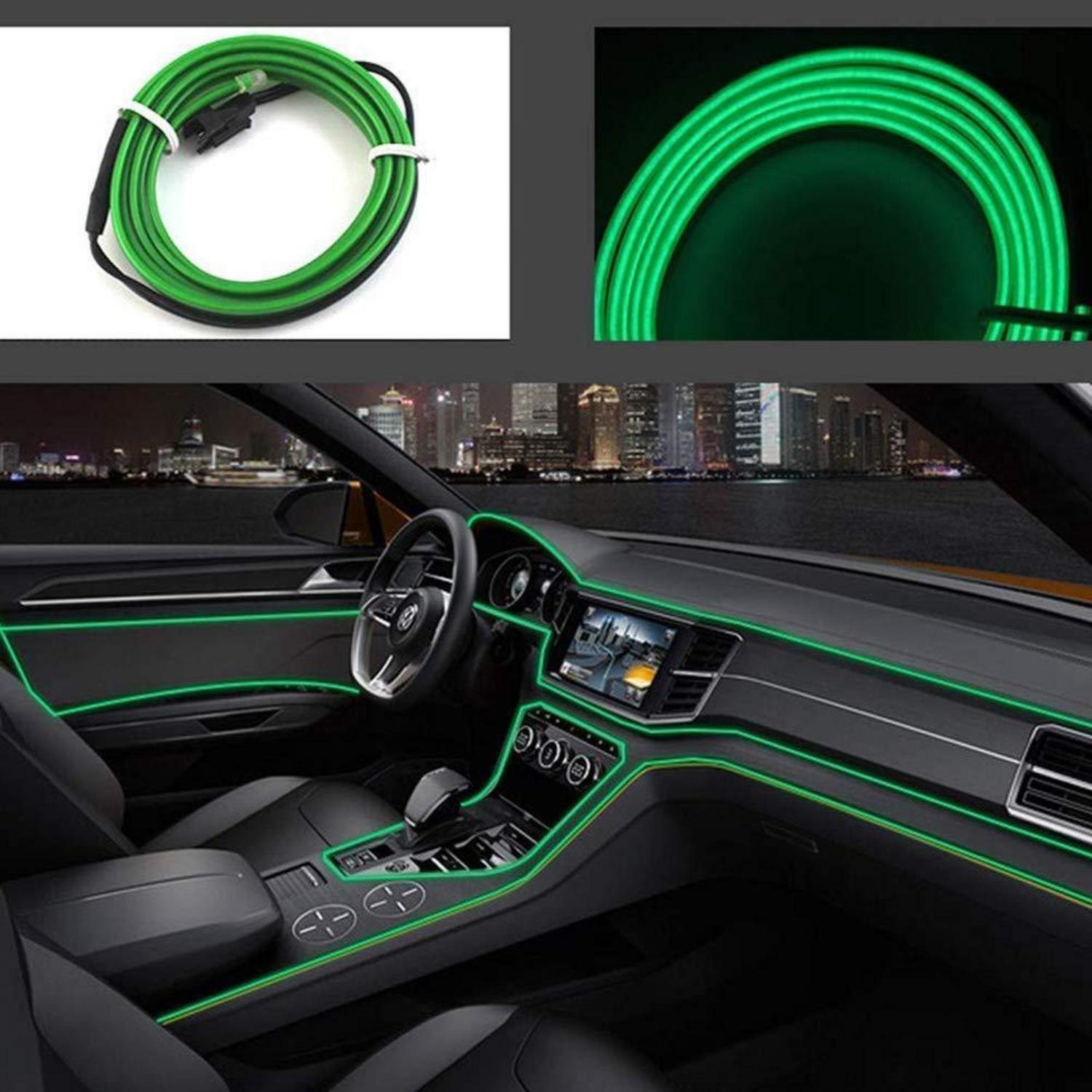 El Draht Neonlicht Schlauch 3m Grün, Flexibel Und Wasserdicht