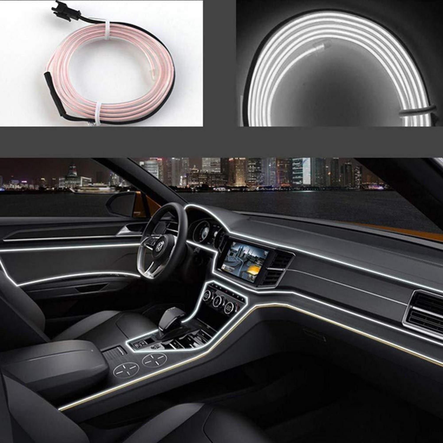 El-draht Neonlicht Für Auto Innenraum, 3m, Weiß