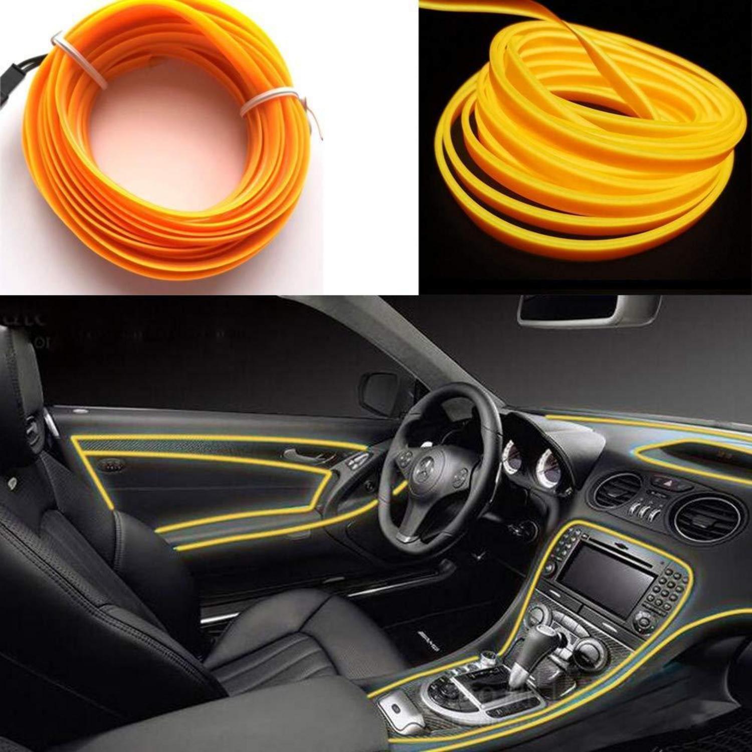 El-draht Neonlicht Für Auto Innenbeleuchtung, 3m Gelb
