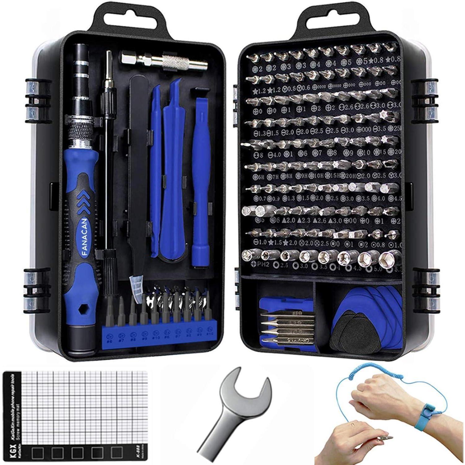 Präzisions-schraubendreher-set 140-teilig Mit Elektrik-adapter Und Antistatik-armband