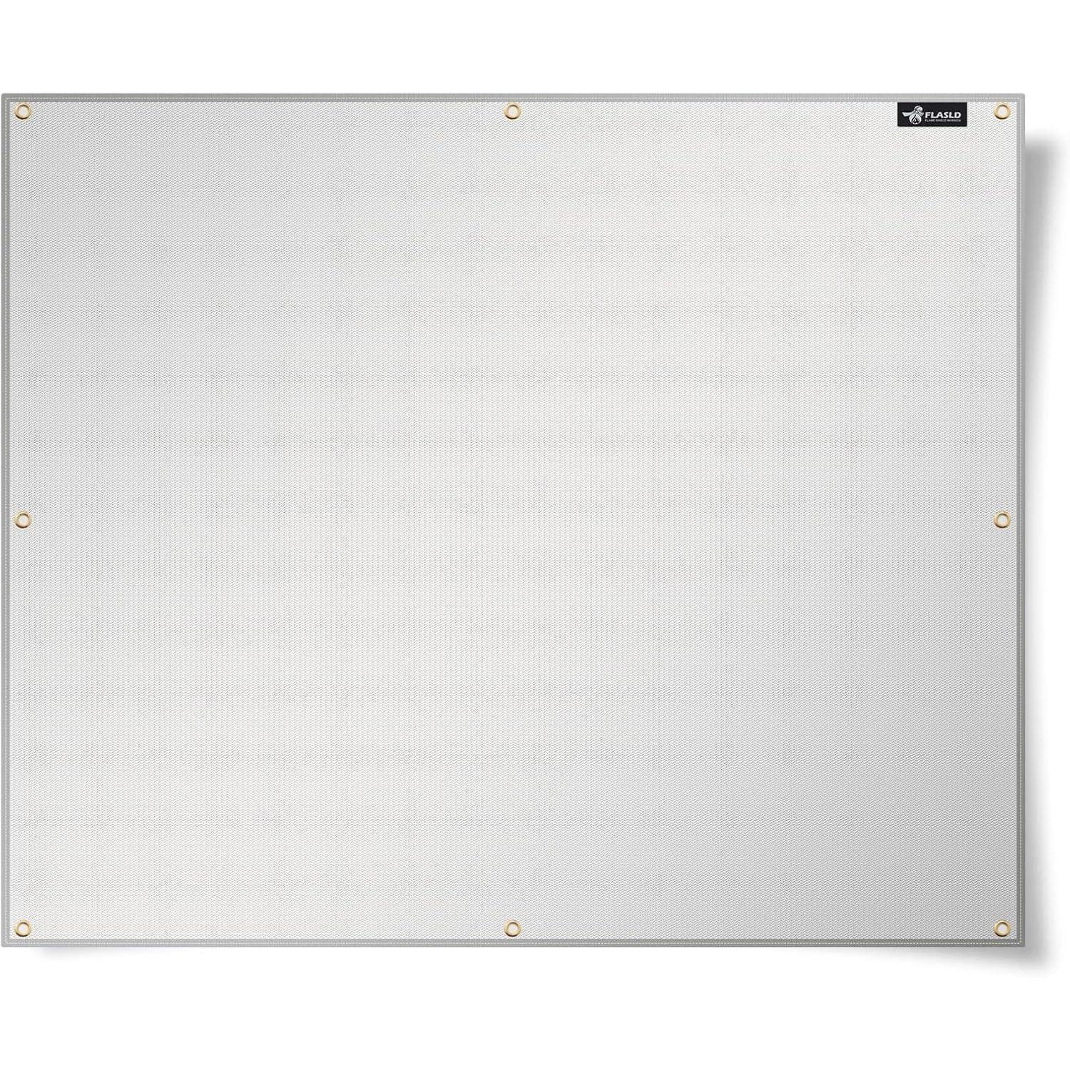 Hitzeschutzmatte Aluminium 102x122cm, Feuerfest, Für Grill, Herd, Ofen