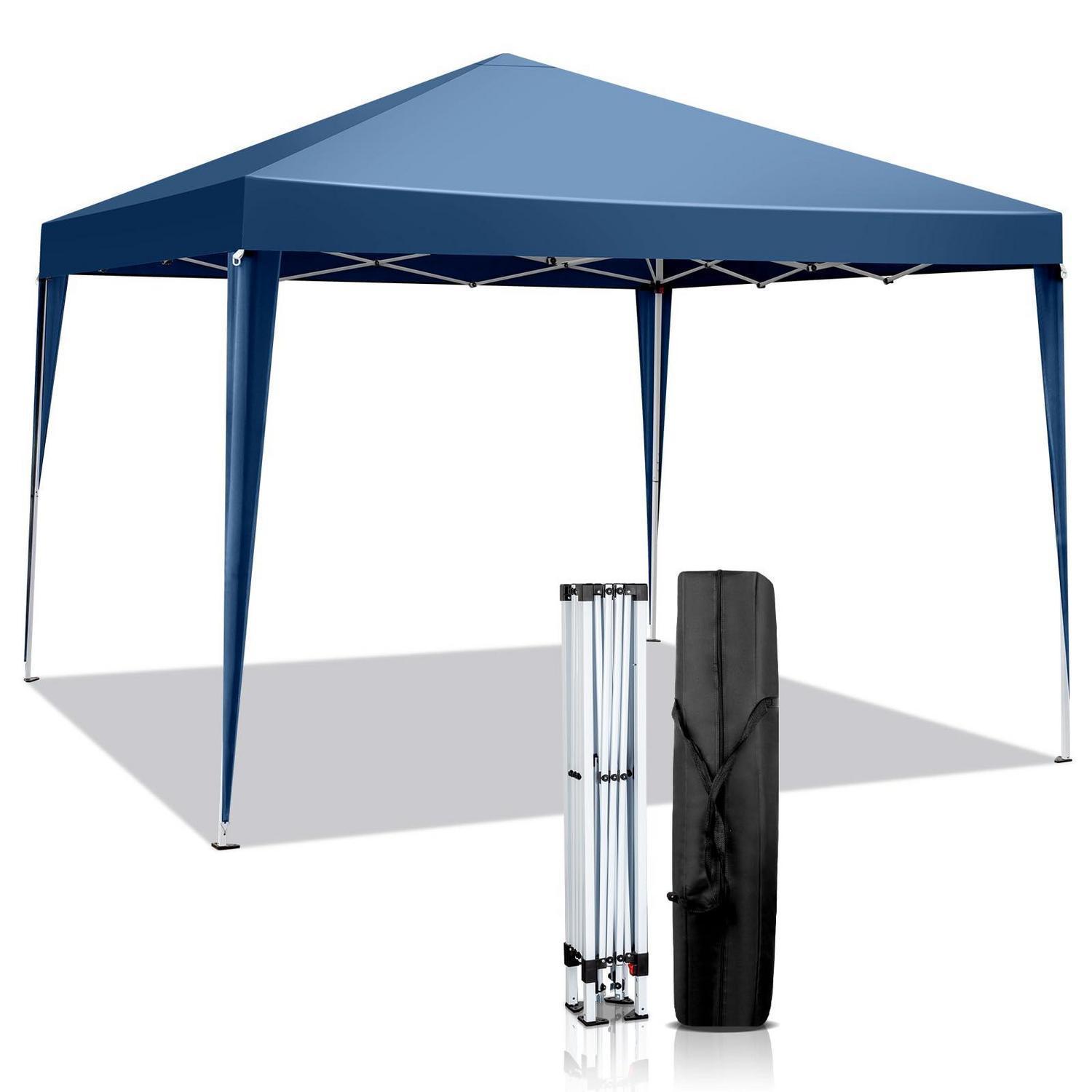 Faltpavillon 3x3m Blau, Wasserdicht, Uv-schutz 50+, Robust, Höhenverstellbar