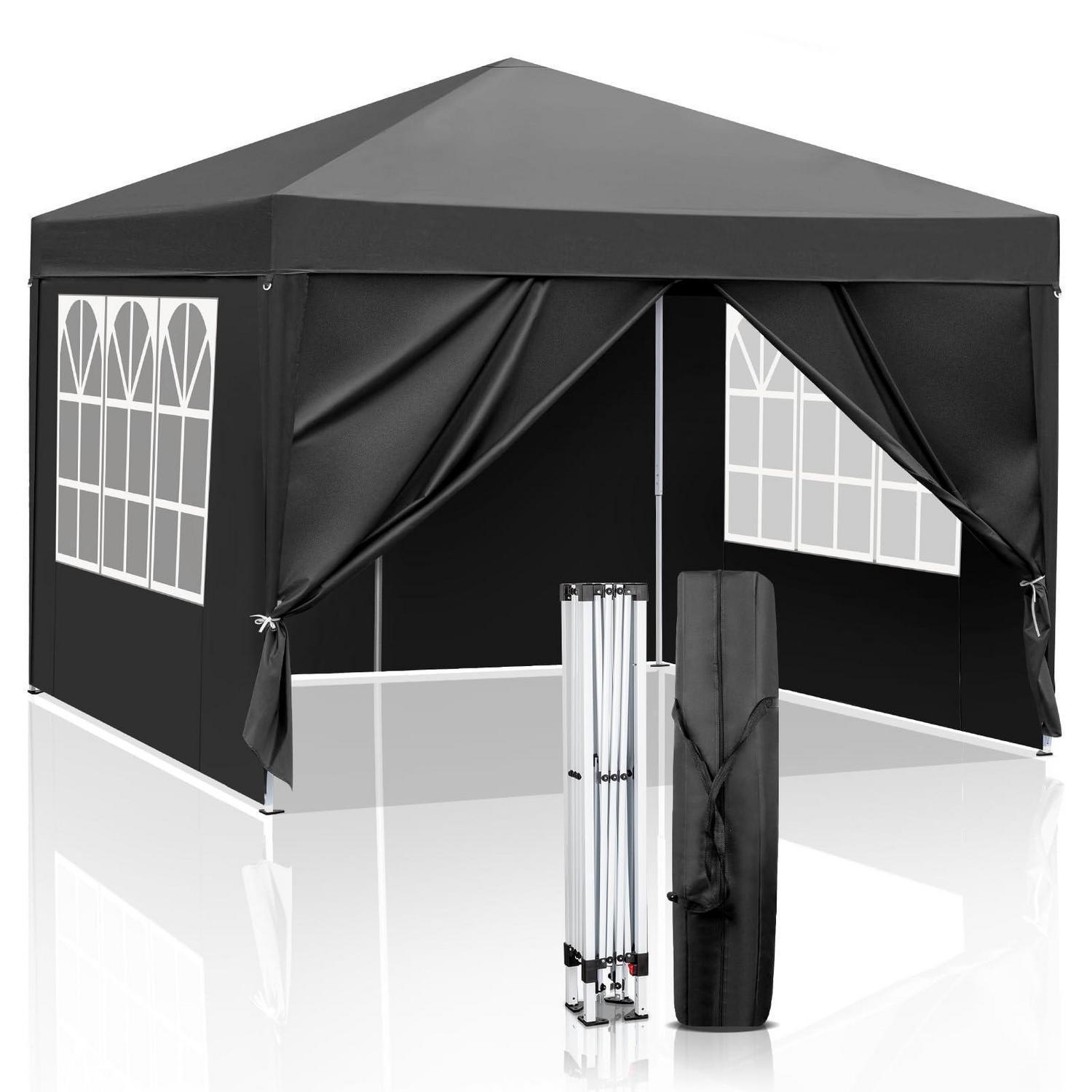 Faltpavillon 3x3m, Wasserdicht, Uv-schutz 50+, Mit 4 Seitenteilen