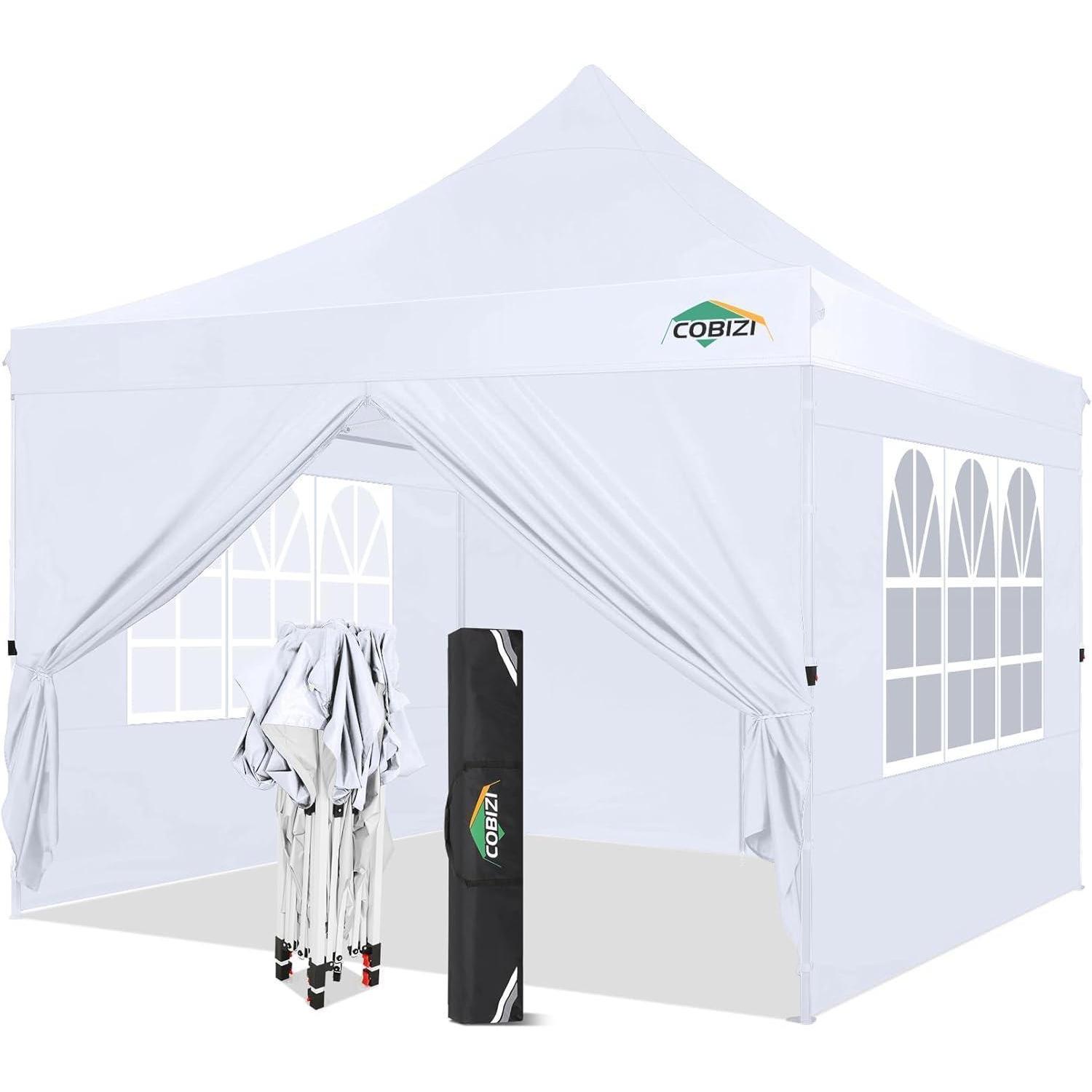 Faltpavillon Weiß 3x3m Mit 4 Seitenteilen Und Stabiler Konstruktion