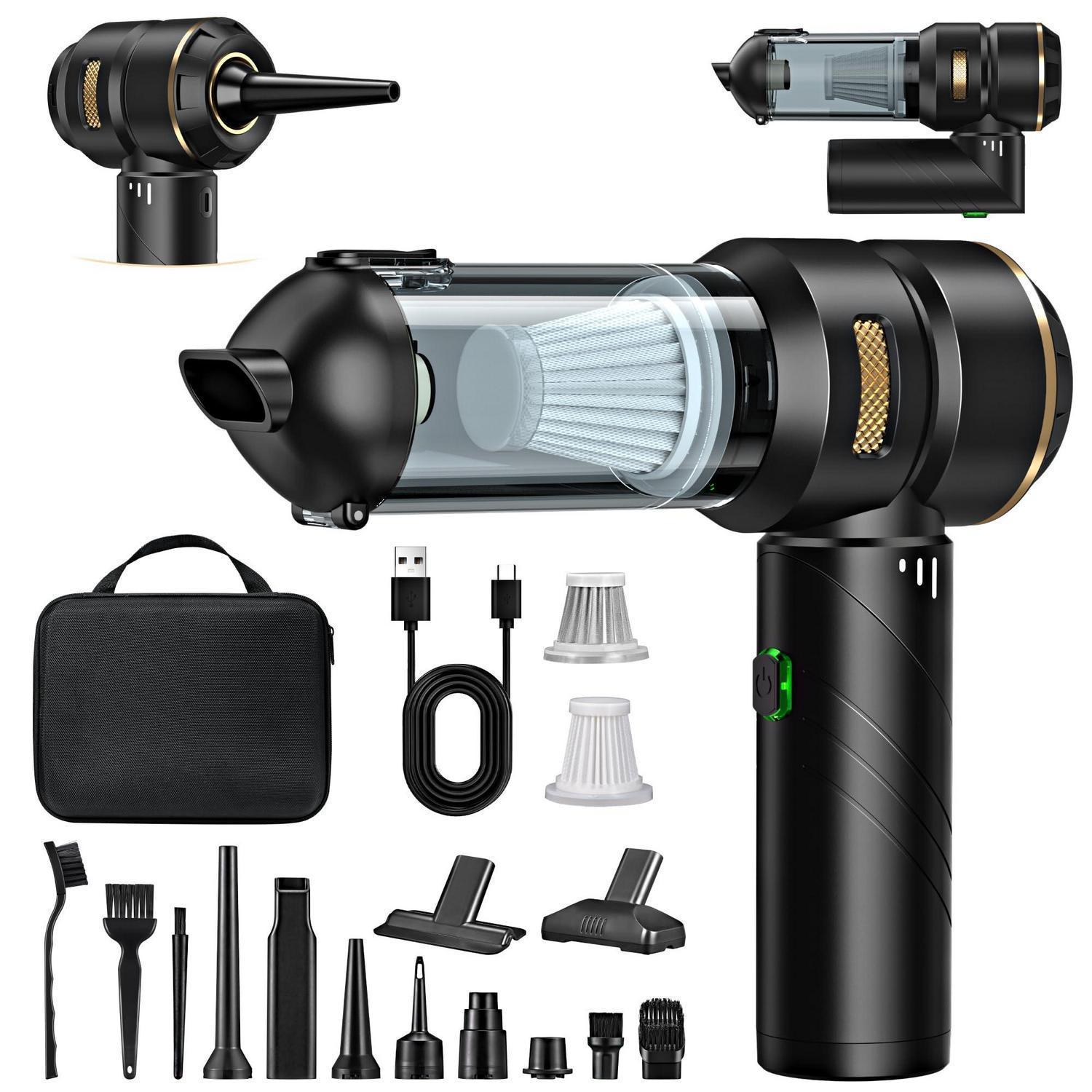 Akku-handstaubsauger 4-in-1, 28000pa Stark, Kabellos, Für Auto & Haushalt