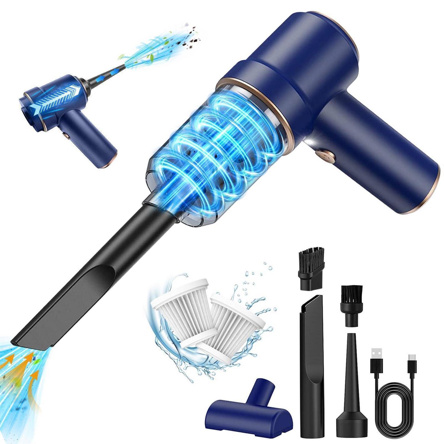 Kabelloser Handstaubsauger 15000 Pa Mit Gebläsefunktion, Blau/violett
