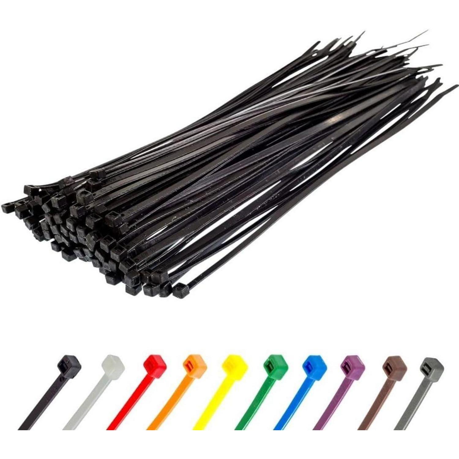 Kabelbinder 300mm X 3,6mm Schwarz Uv-beständig 100 Stück 18,2kg Zugfestigkeit