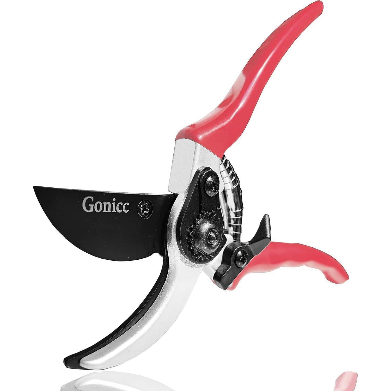 Gartenschere Bypass Sk5 Stahl Teflonbeschichtet Ergonomisch Rot