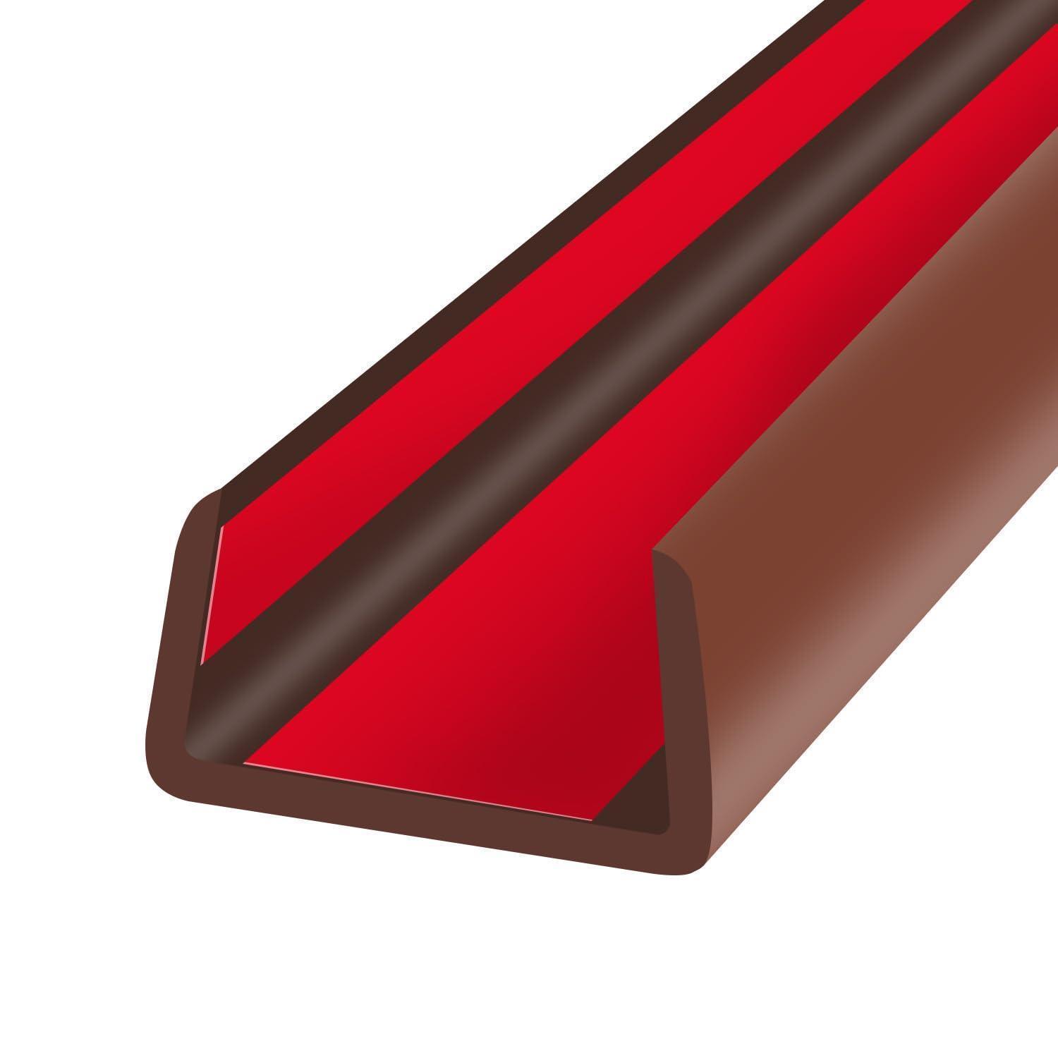 Gummi-kantenschutz U-form Selbstklebend 6m Braun 38mm