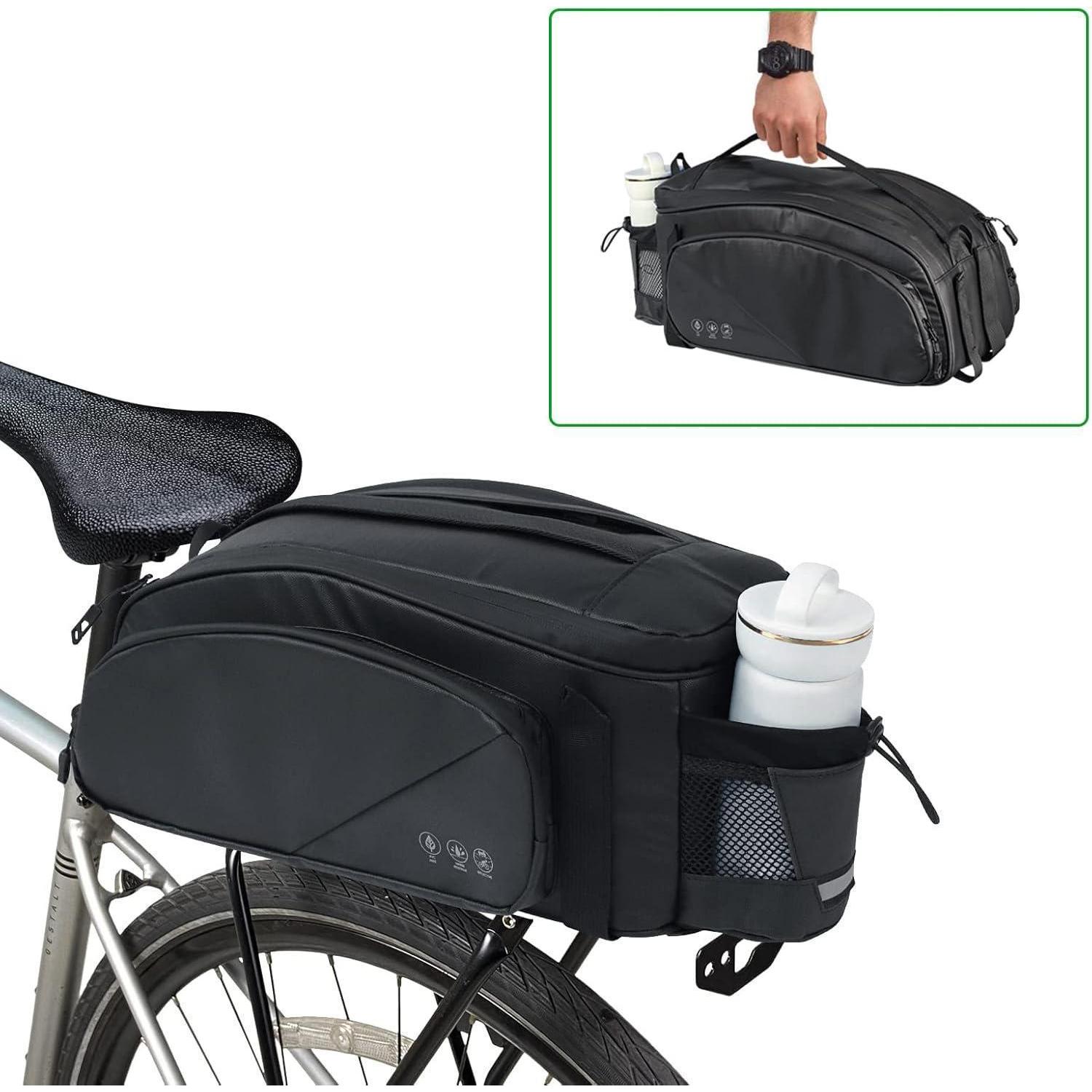 Fahrradtasche 11l Gepäckträgertasche Mit Flaschenhalter, Reflektierend, Wasserdicht
