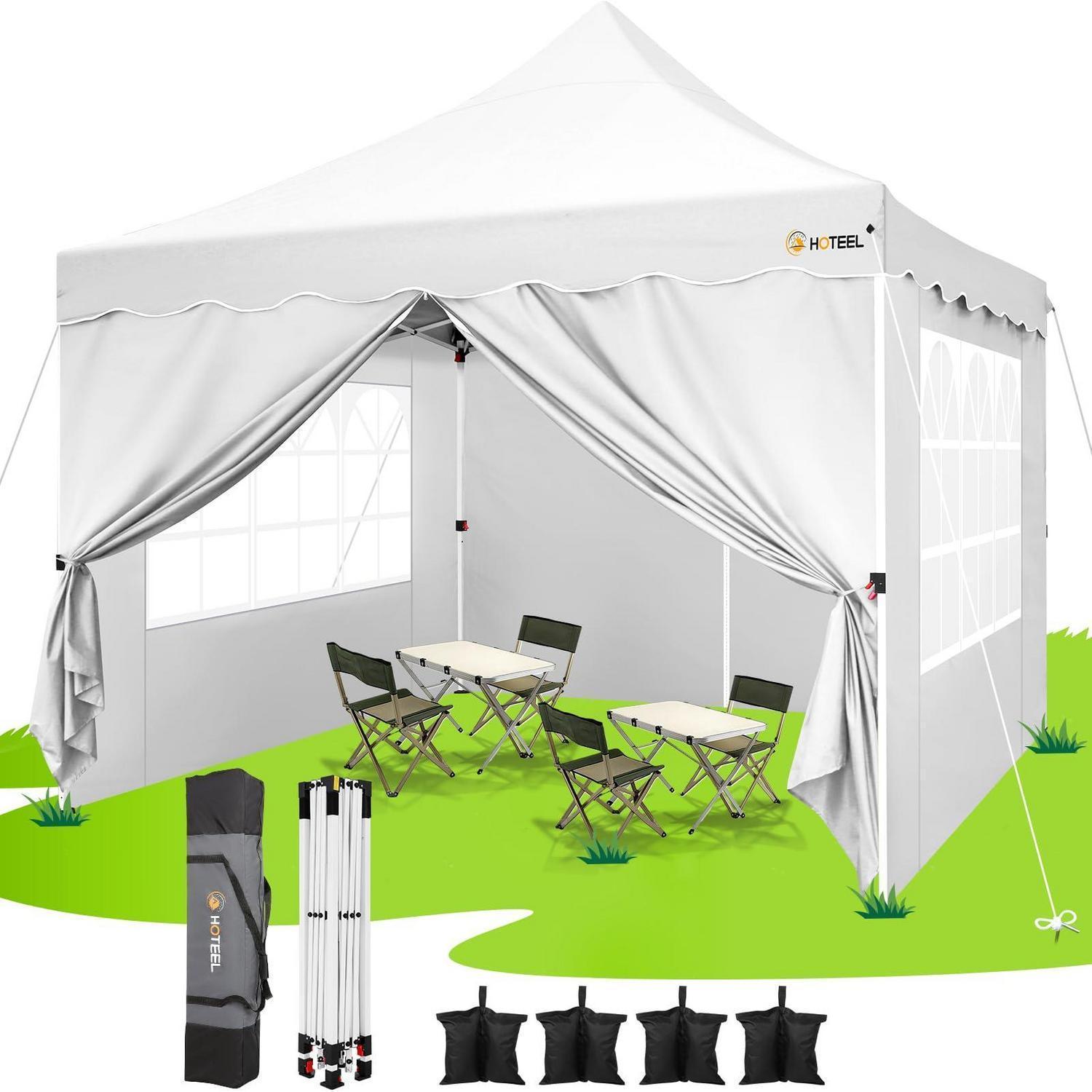 Faltpavillon 3x3m Wasserdicht Mit 4 Seitenteilen Und Uv-schutz 50+