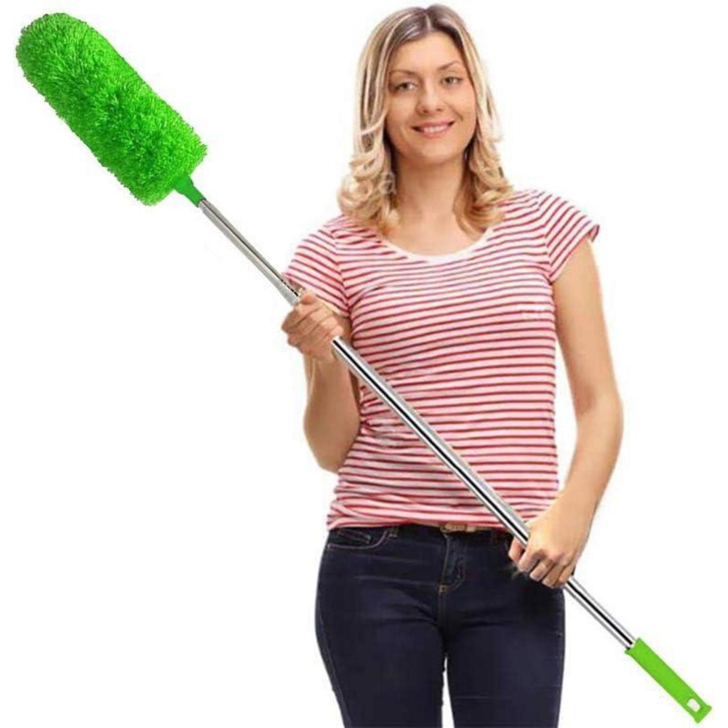 Teleskop Staubwedel Mikrofaser Ausziehbar Bis 254cm, Schwenkbar, Waschbar