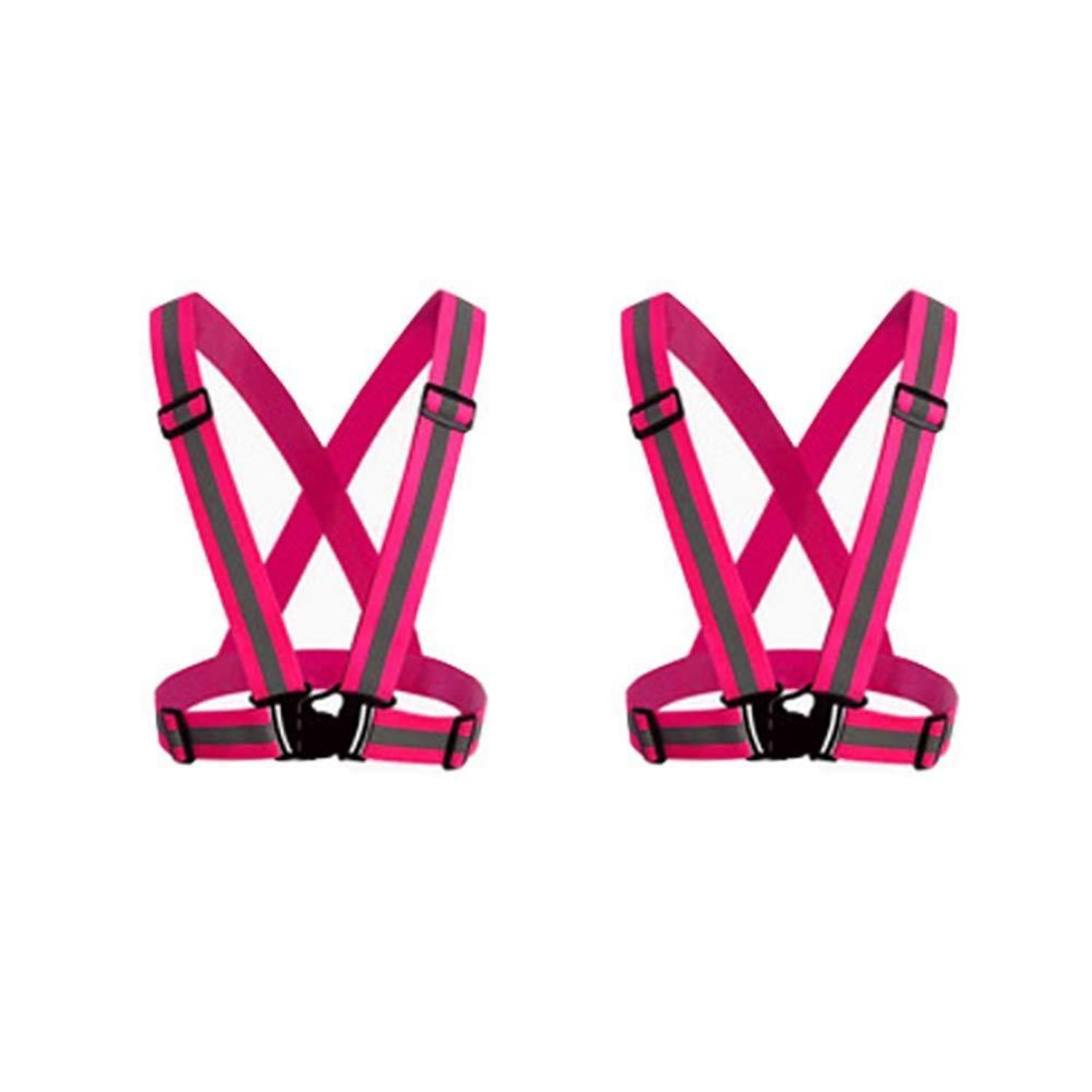 2x Reflektorweste Für Damen Herren Kinder, Hohe Sichtbarkeit, Pink
