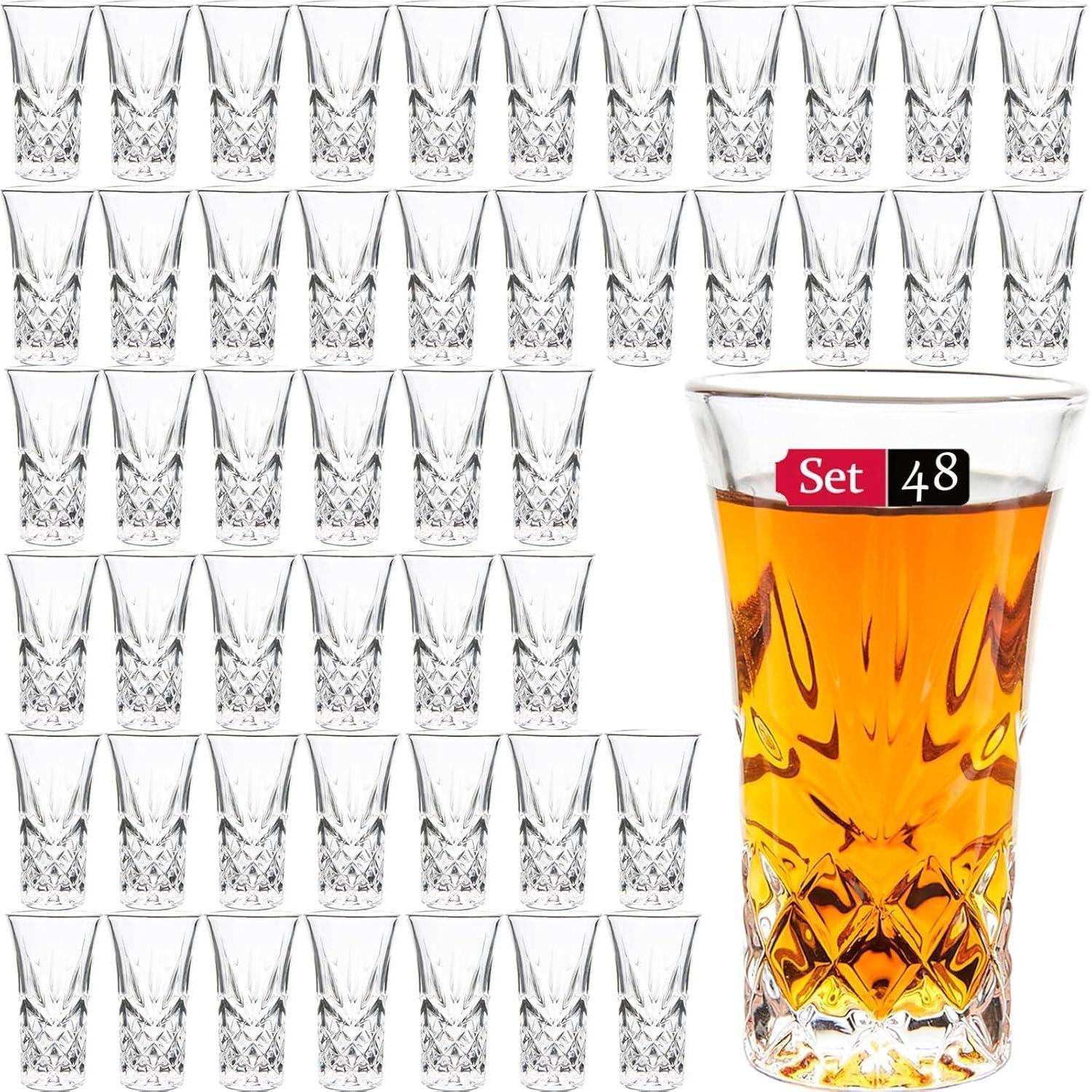 Schnapsgläser 60ml, 48 Stück, Bleifreies Glas, Spülmaschinenfest