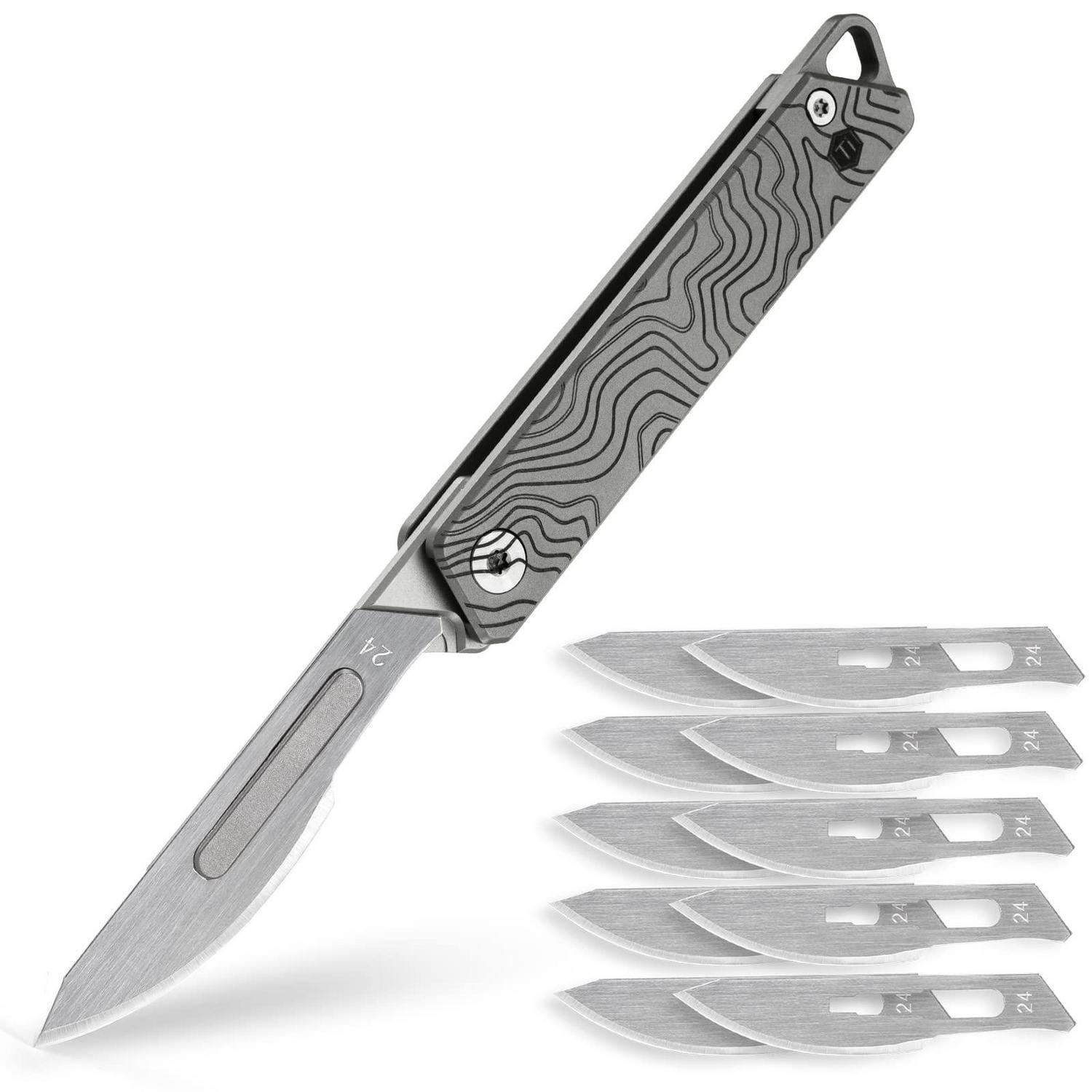 Titan Klappmesser Mit Austauschbaren Klingen 24, Leicht & Kompakt Für Edc