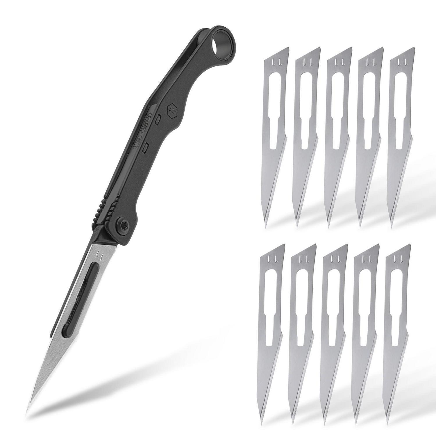 Taschenmesser Mit 11 Klingen, Titan Klappmesser Für Outdoor & Edc