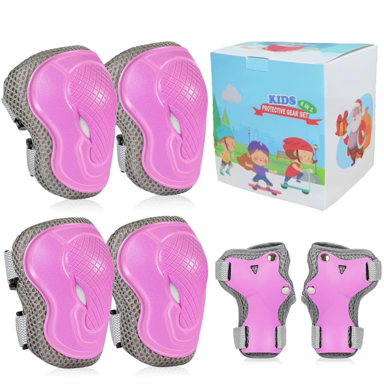 Schutzset Kinder 6-teilig Violett Für Inliner, Skateboard, Roller